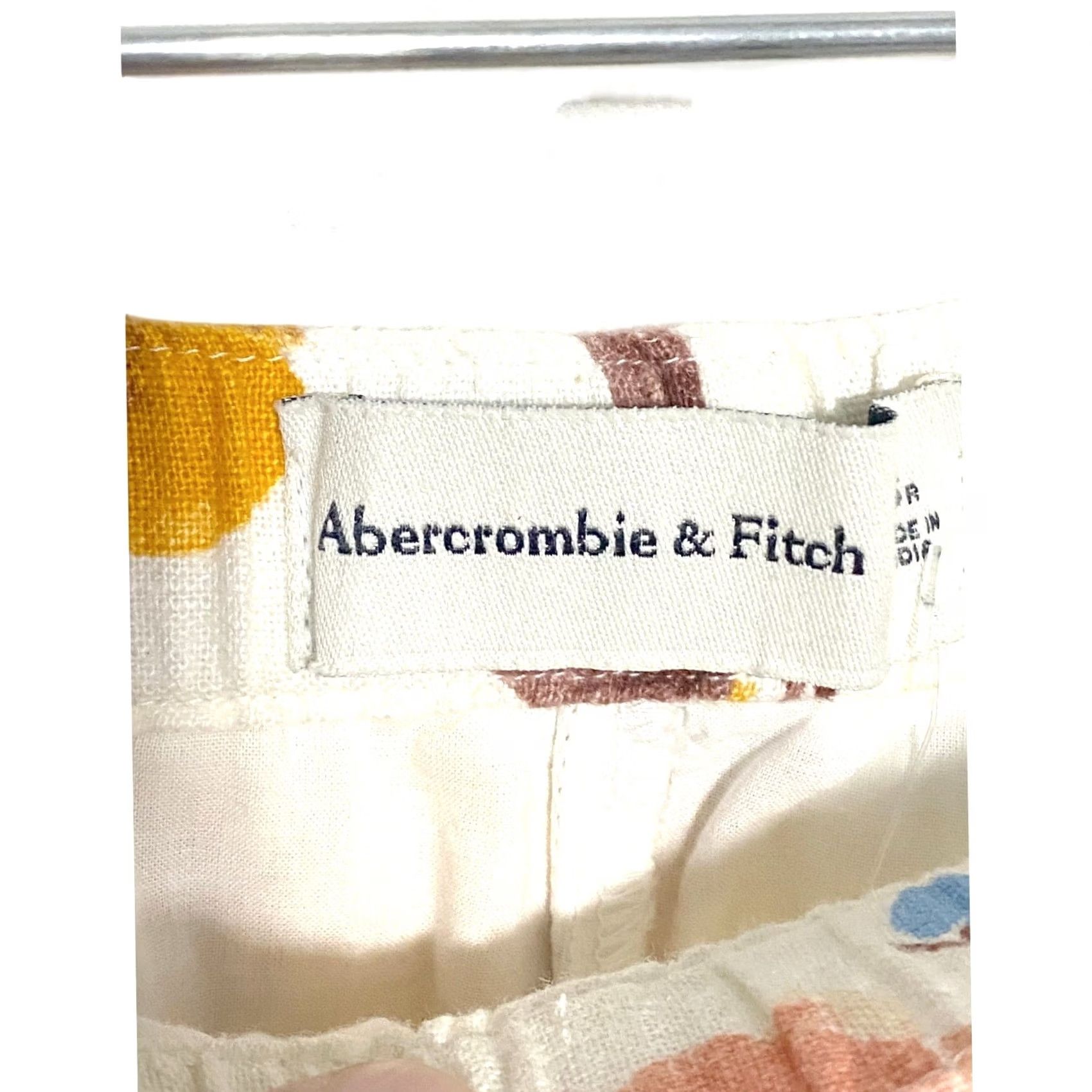 Abercrombie & Fitch Abercrombie Floral Pull On Shorts Womens S Linen Blend Spring Summer Comfort NWT Size 28" / US 6 / IT 42 - 4 Thumbnail