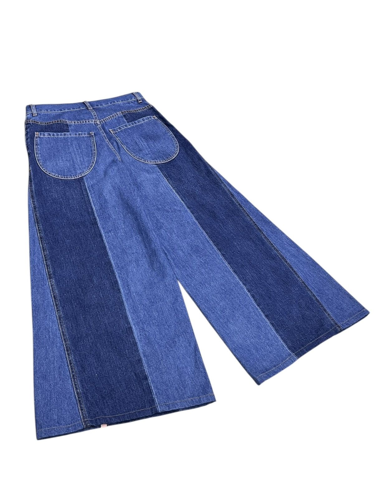 Tsumori Chisato TsumoriChisato Issey Miyake Spliced Wide Leg Patchwork Denim Size US 28 / EU 44 - 4 Thumbnail