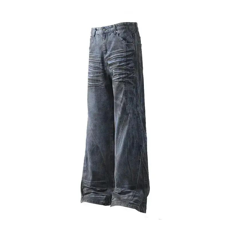 Japanese Brand Retro loose high street mud dyed jeans Size US 32 / EU 48 - 6 Thumbnail