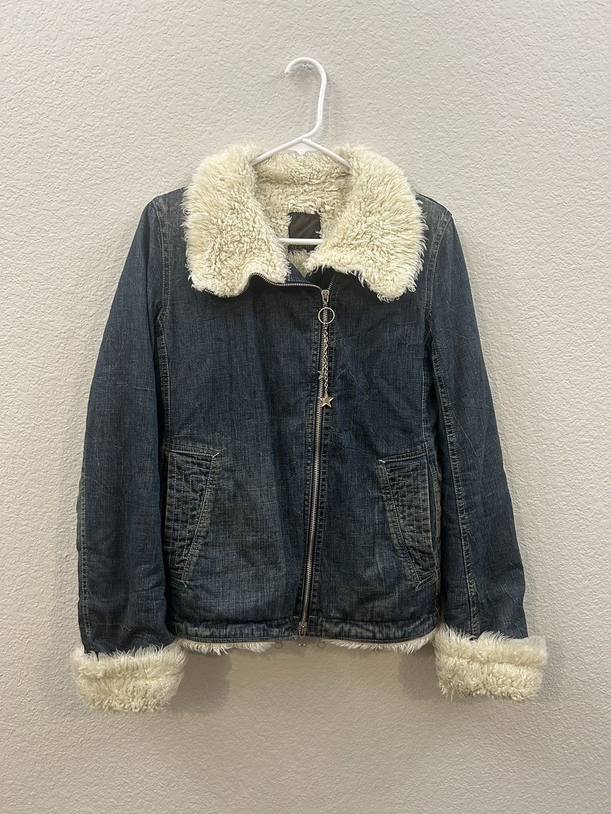Hysteric Glamour !RARE! Vintage Hysteric Glamour Fur Denim Jacket Size US S / EU 44-46 / 1 - 1 Thumbnail