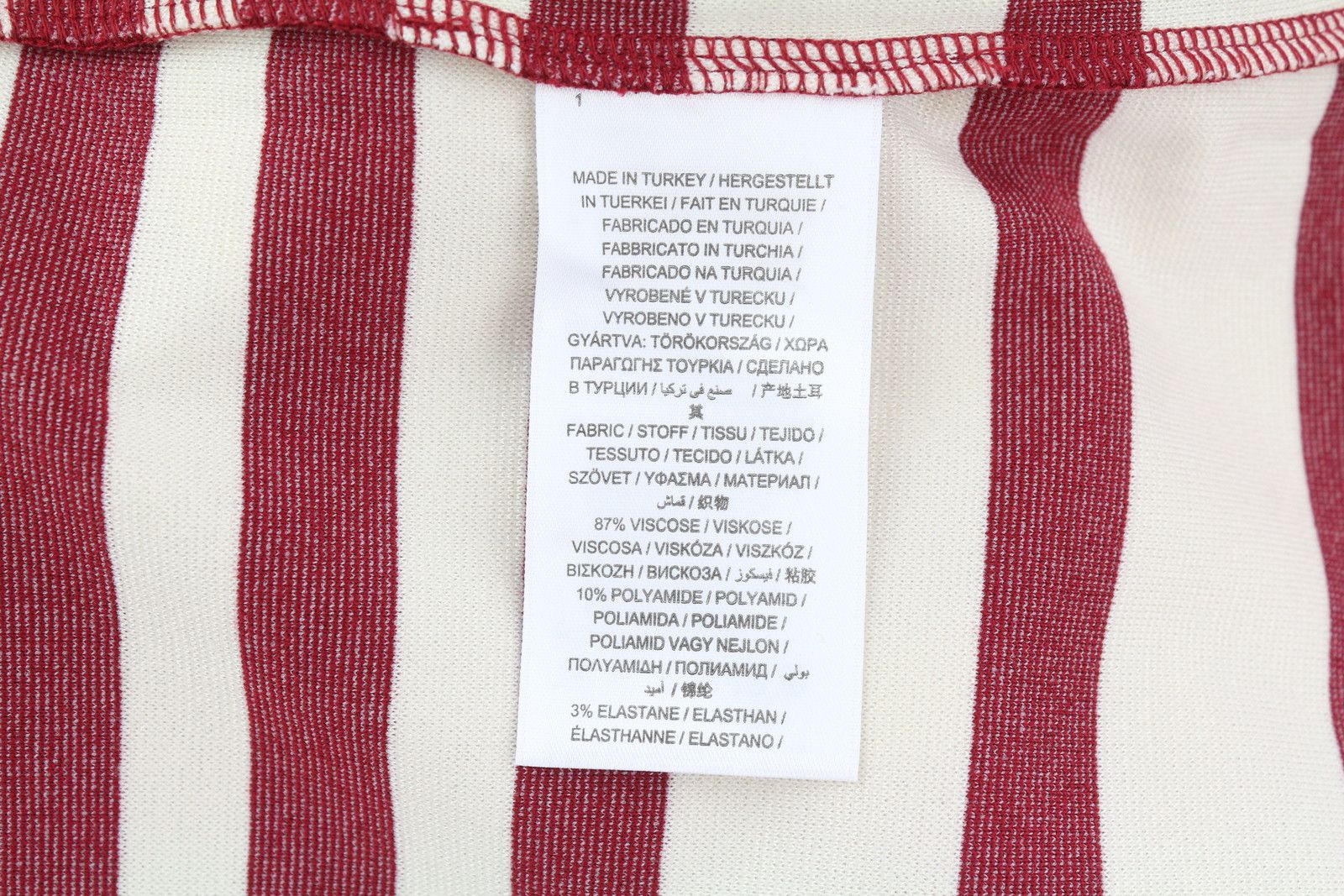 Gant STRIPED SHIFT S Burgundy Round Neck Dress 85006 Size S / US 4 / IT 40 - 7 Thumbnail