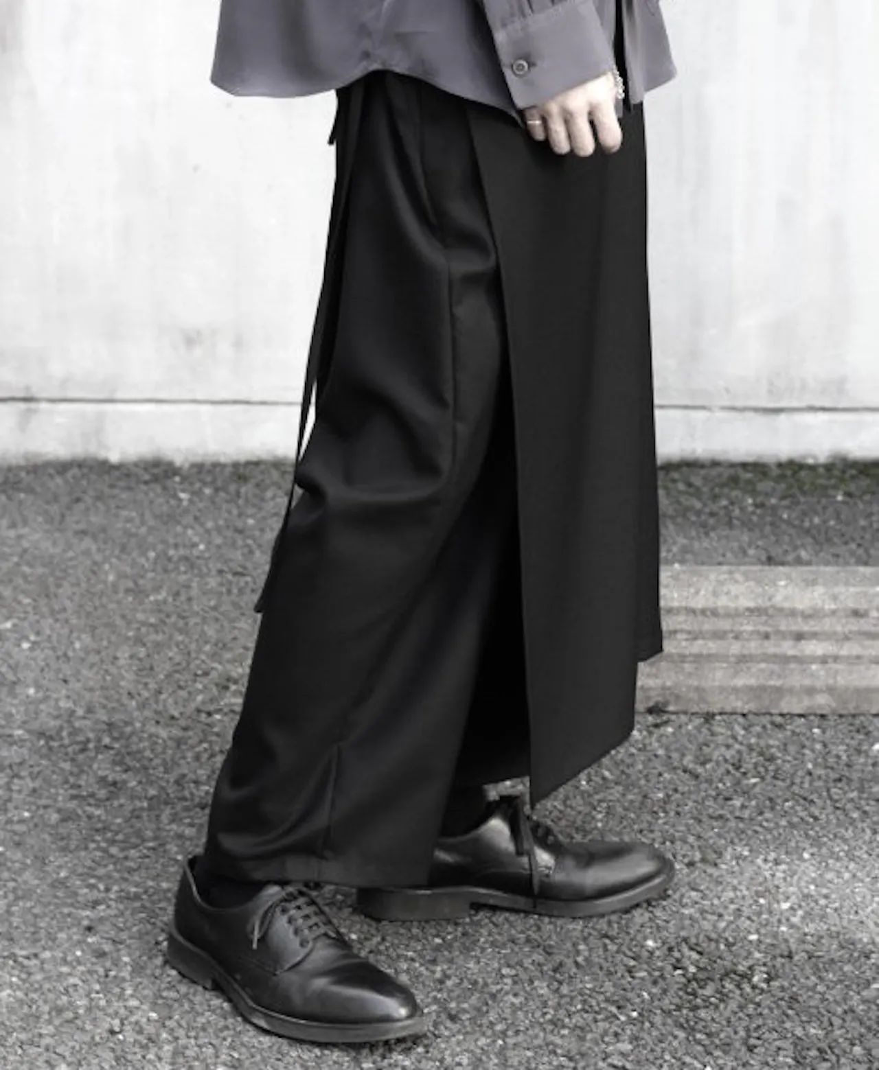 Pre-owned Groundy X Yohji Yamamoto Pants Skirt Two Ways Wearing Great In Black