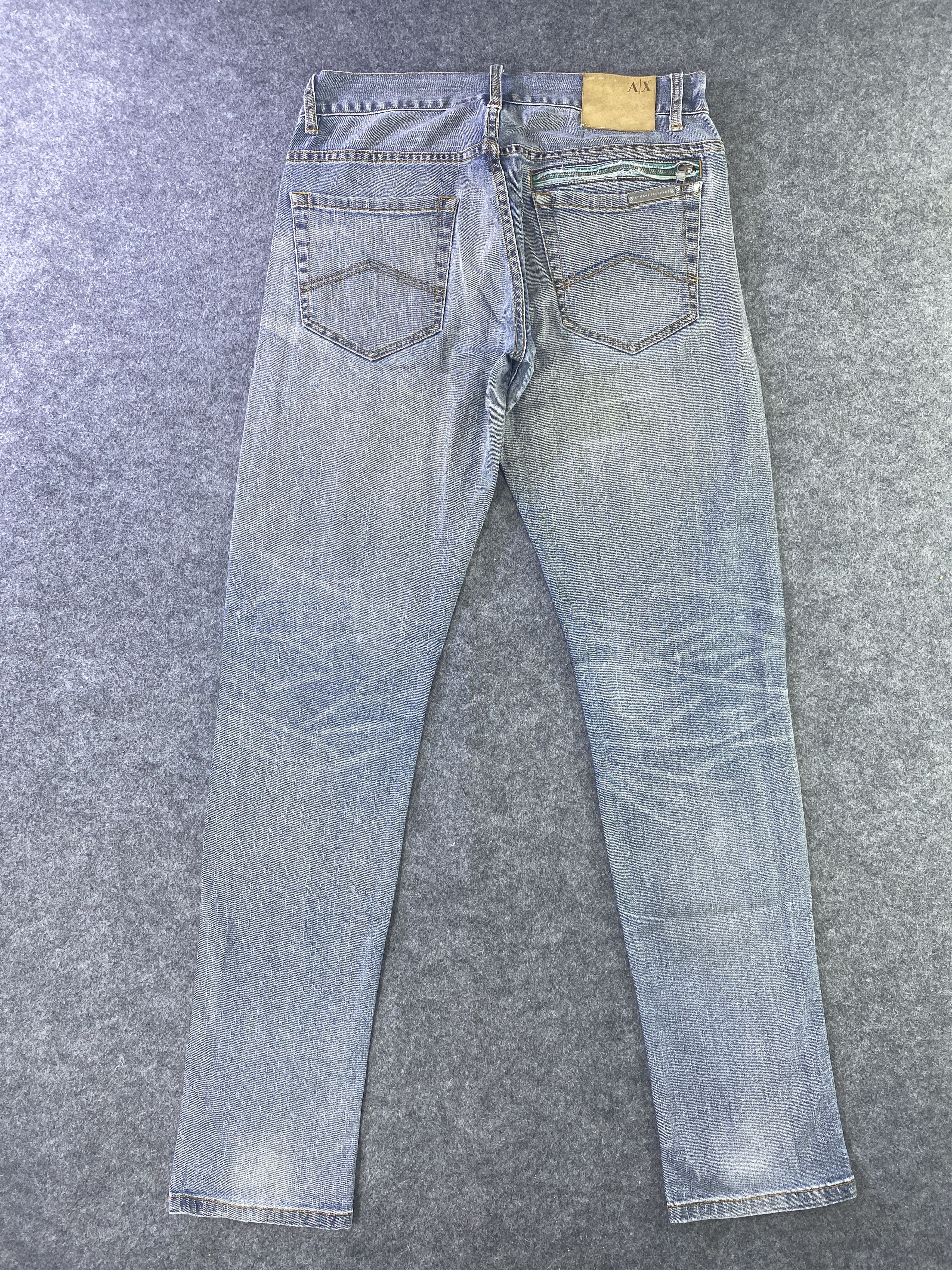 Armani Exchange Armani Exchange Blue Wash Jeans-J949 Size 33" - 3 Thumbnail