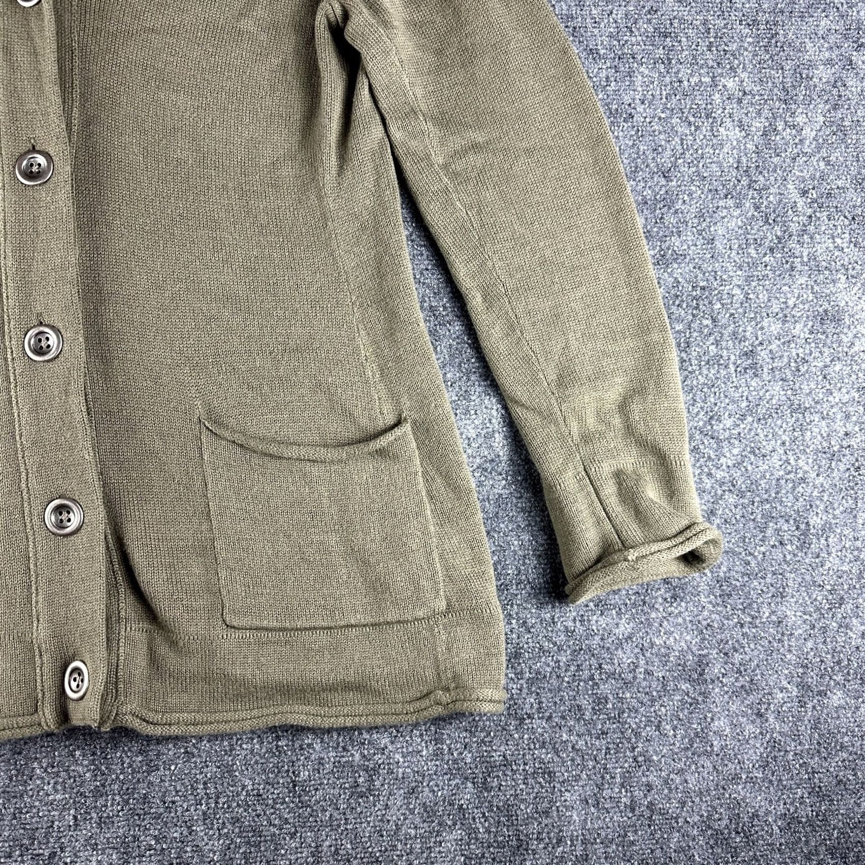 J. Jill J. Jill Sweater Cardigan Womens Medium Green Long Sleeve Pockets Button Up Collared Knit Boardroom Casual/Vintage-NOT Vintage Size M / US 6-8 / IT 42-44 - 3 Thumbnail