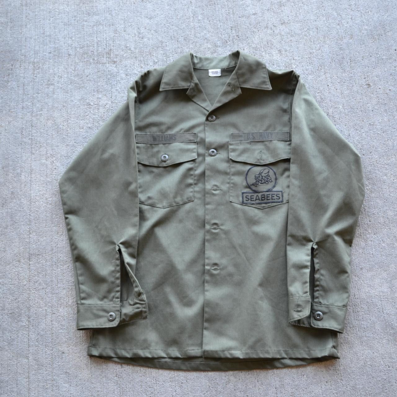 Vintage vintage vietnam seabees fatigue sergeant shirt fits L Size US L / EU 52-54 / 3 - 1 Thumbnail