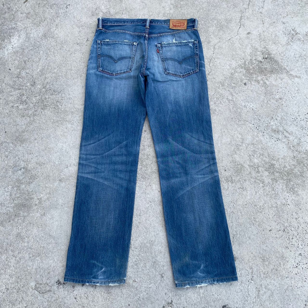 Levi's Vintage Levis 502 Distressed Denim Kurt Cobain Style Size US 33 - 2 Thumbnail