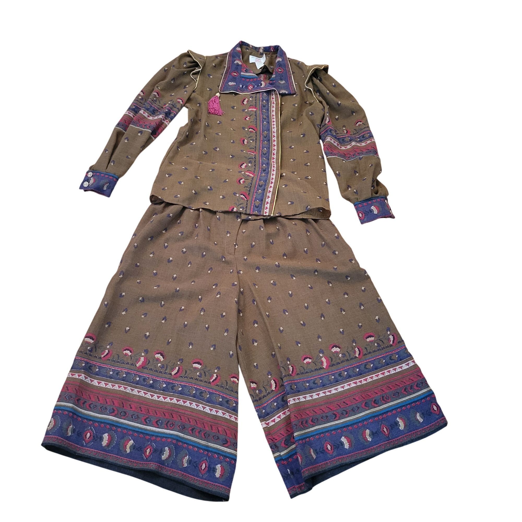 Vintage Vintage Joseph Piselli Bal De Grace 2 Piece Set 8 Paisley Pr Size M / US 6-8 / IT 42-44 - 6 Thumbnail