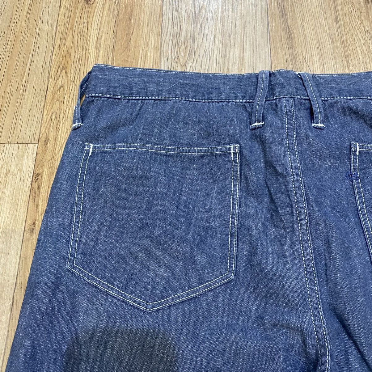45rpm 2000s 45rpm Drawstring Linen Blue Short Pants Size US 29 - 10 Thumbnail
