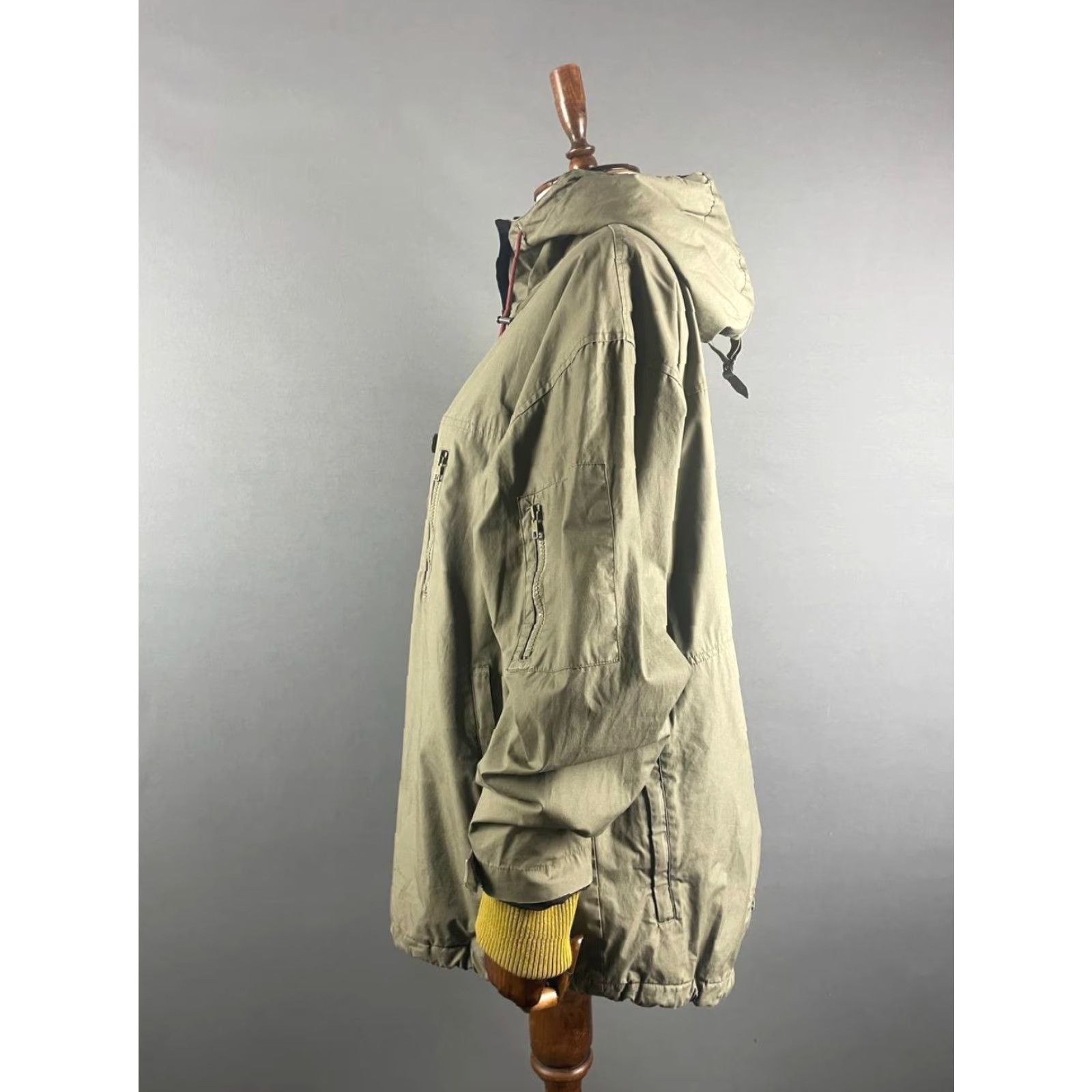 Olive Gudrun Sjoden Womens Hooded Jacket Olive Cotton Full Zip L Olive Hooded Jacket Womens Regular Size L - Gudrun Sjoden - Jacket Size L / US 10 / IT 46 - 7 Thumbnail