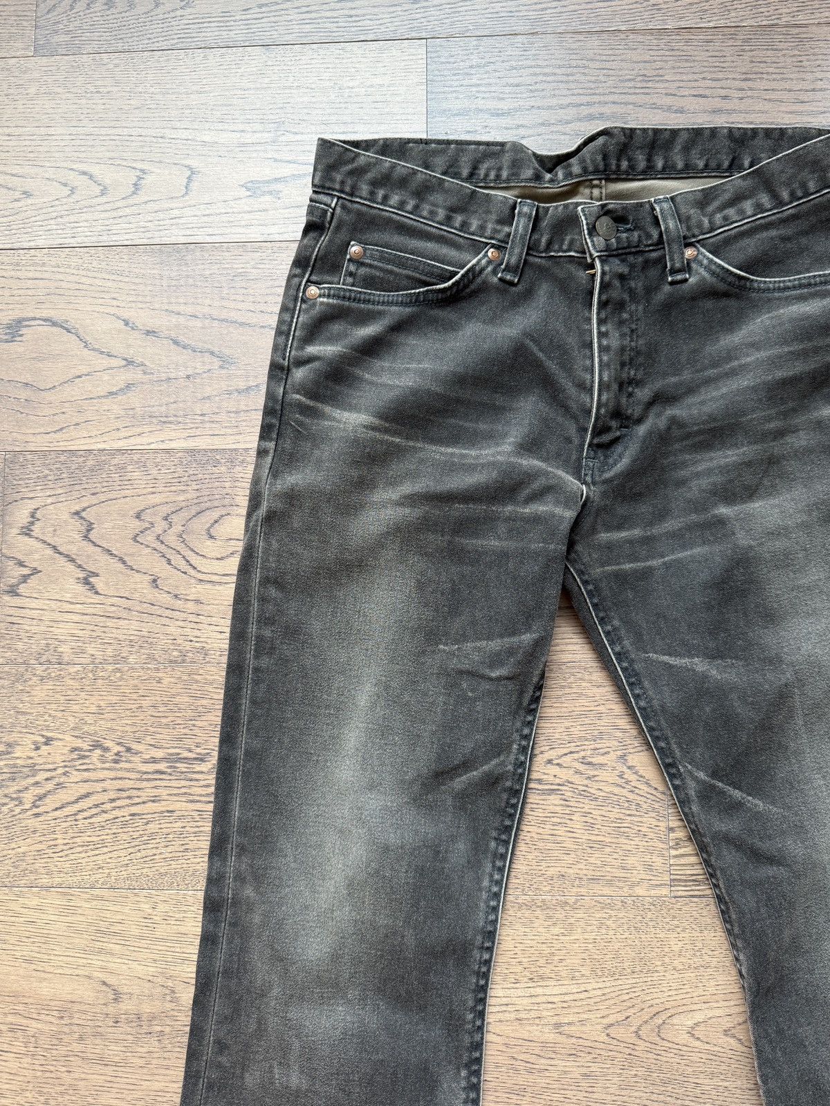 Lee Lee Japan Made Men Vintage Treatment Black Bell Bottom Jeans Size US 31 - 3 Thumbnail
