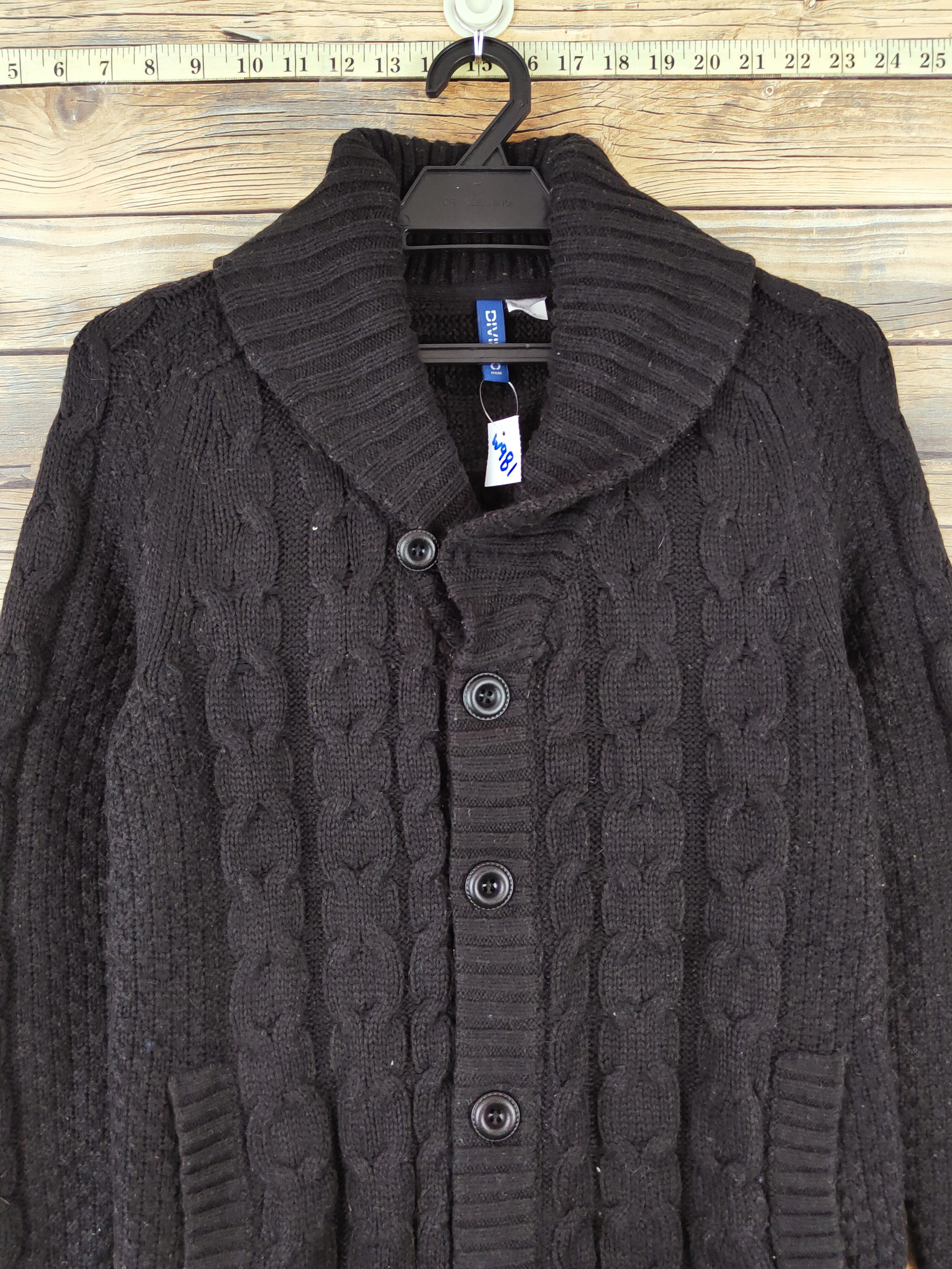 Homespun Knitwear × Vintage Divided H&M Black Knitwear Cardigan #W981 Size XS / US 0-2 / IT 36-38 - 2 Thumbnail