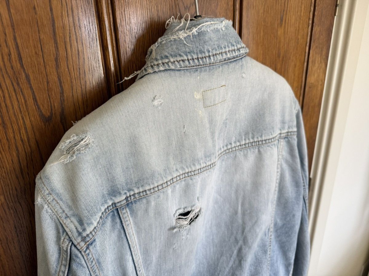 Saint Laurent Paris SS21 Saint Laurent denim trucker jacket crash thrashed grail Size US L / EU 52-54 / 3 - 20 Thumbnail