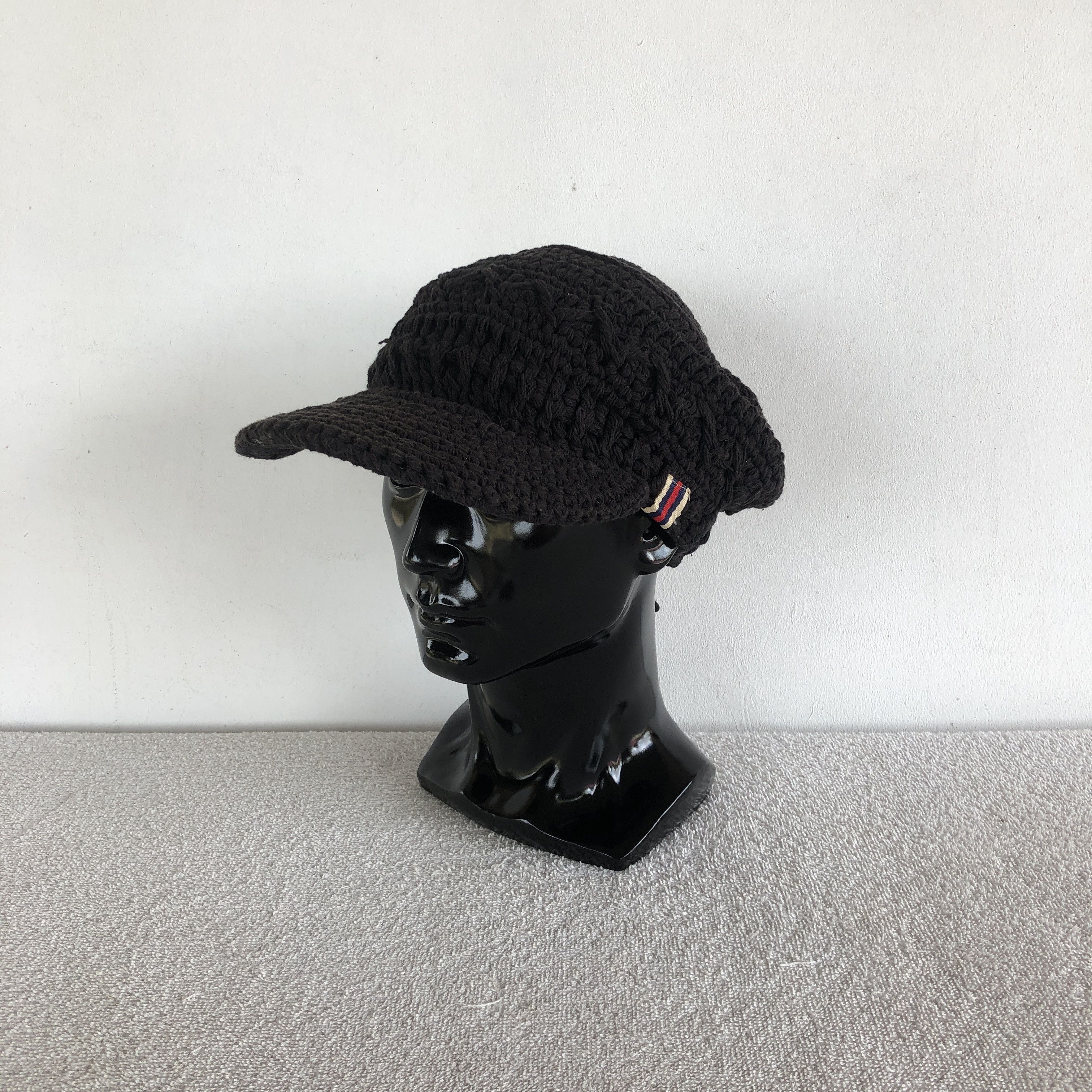 Japanese Brand Vintage Y2K Cable Knit Drawstring Hats Beanie Snow Caps Size ONE SIZE - 1 Thumbnail