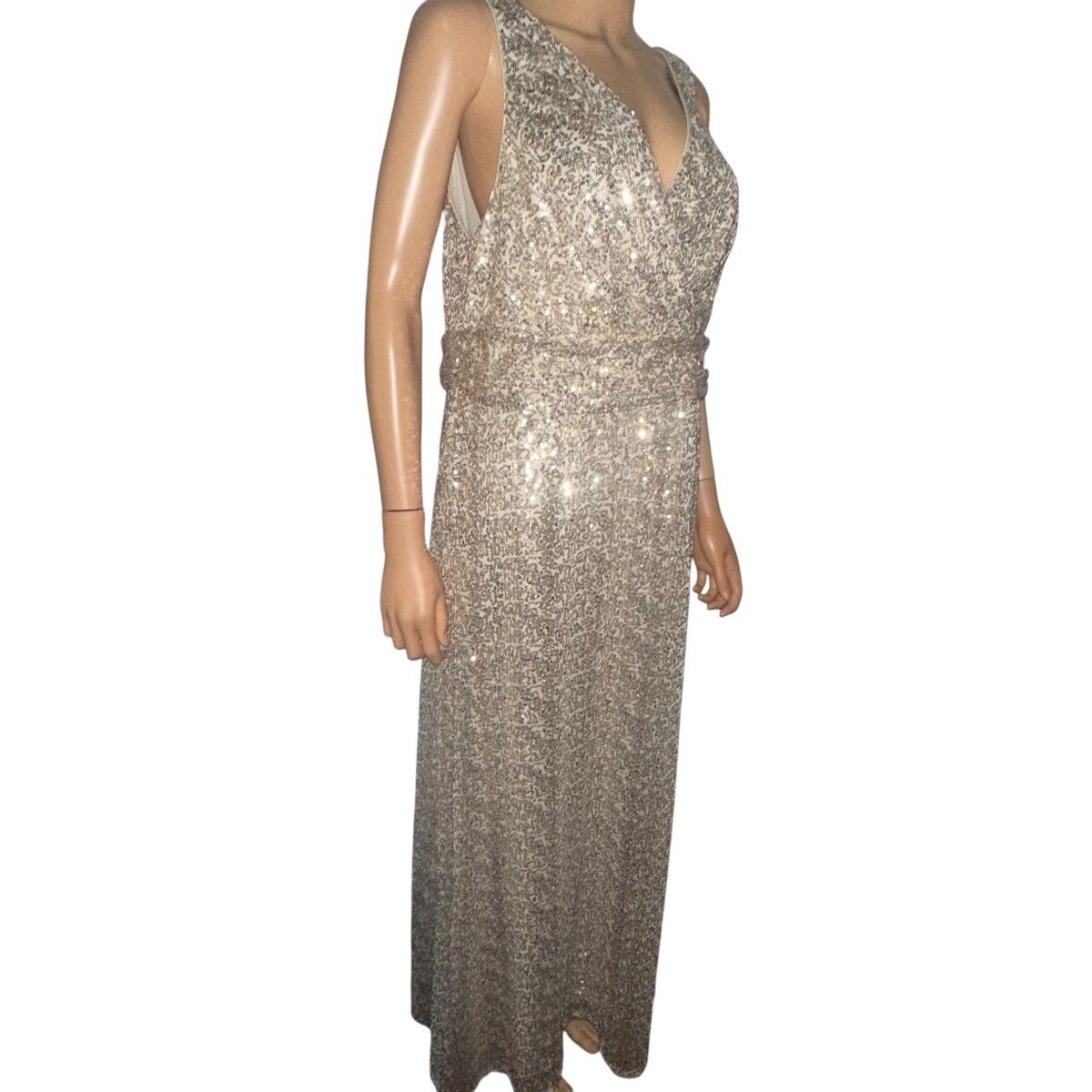Other David’s bridal sleeveless gold sequined formal gown Size XXL / US 16-18 / IT 52-54 - 3 Thumbnail
