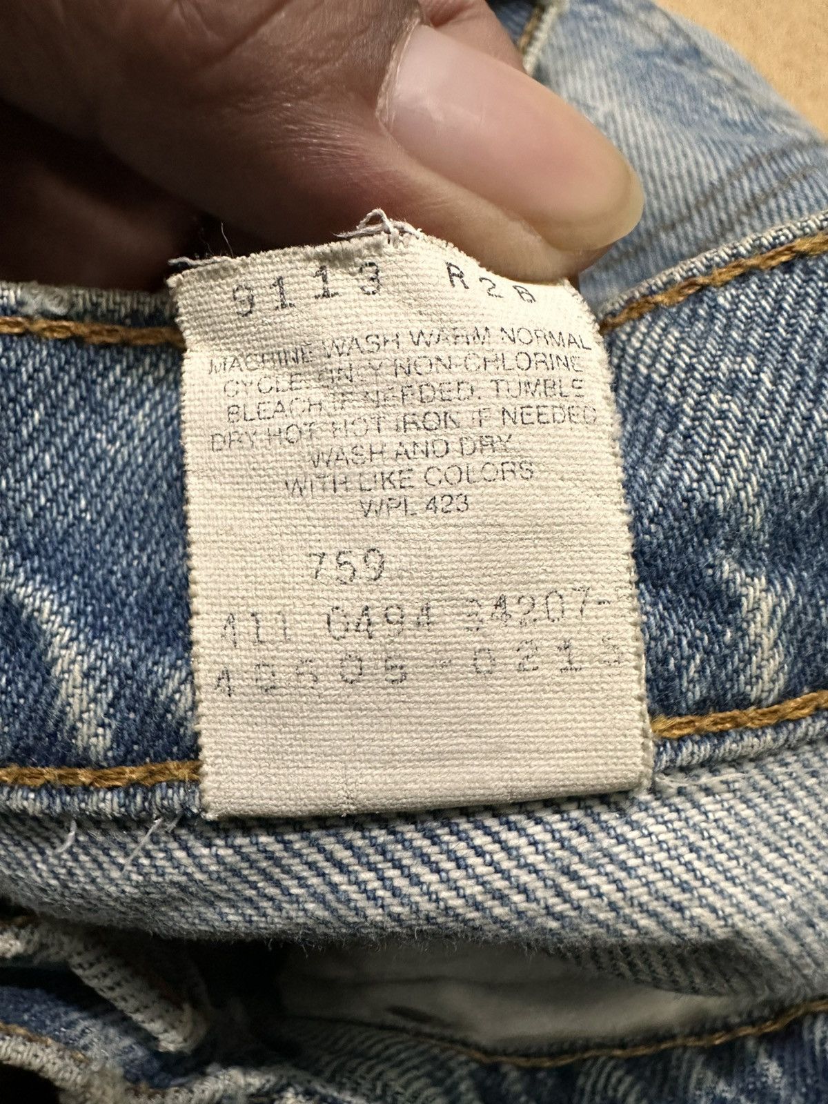 Levi's × Vintage Vintage Levis 505 Jeans Orange Tab Distress Denim Size US 32 / EU 48 - 8 Thumbnail