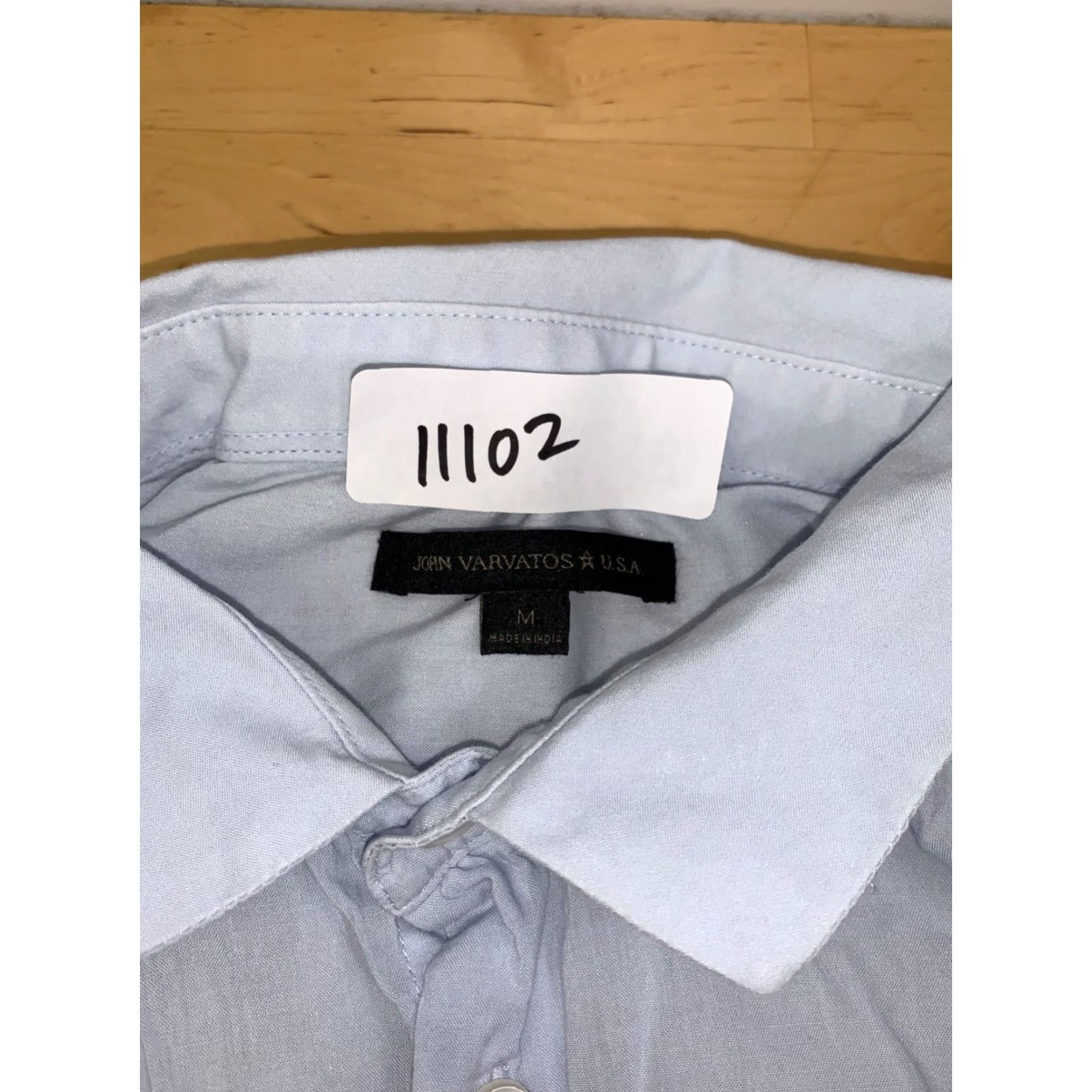 John Varvatos John Varvatos Button-Up Shirt Men M Light Blue Long Sleeve Casual 11102 Size US M / EU 48-50 / 2 - 2 Thumbnail