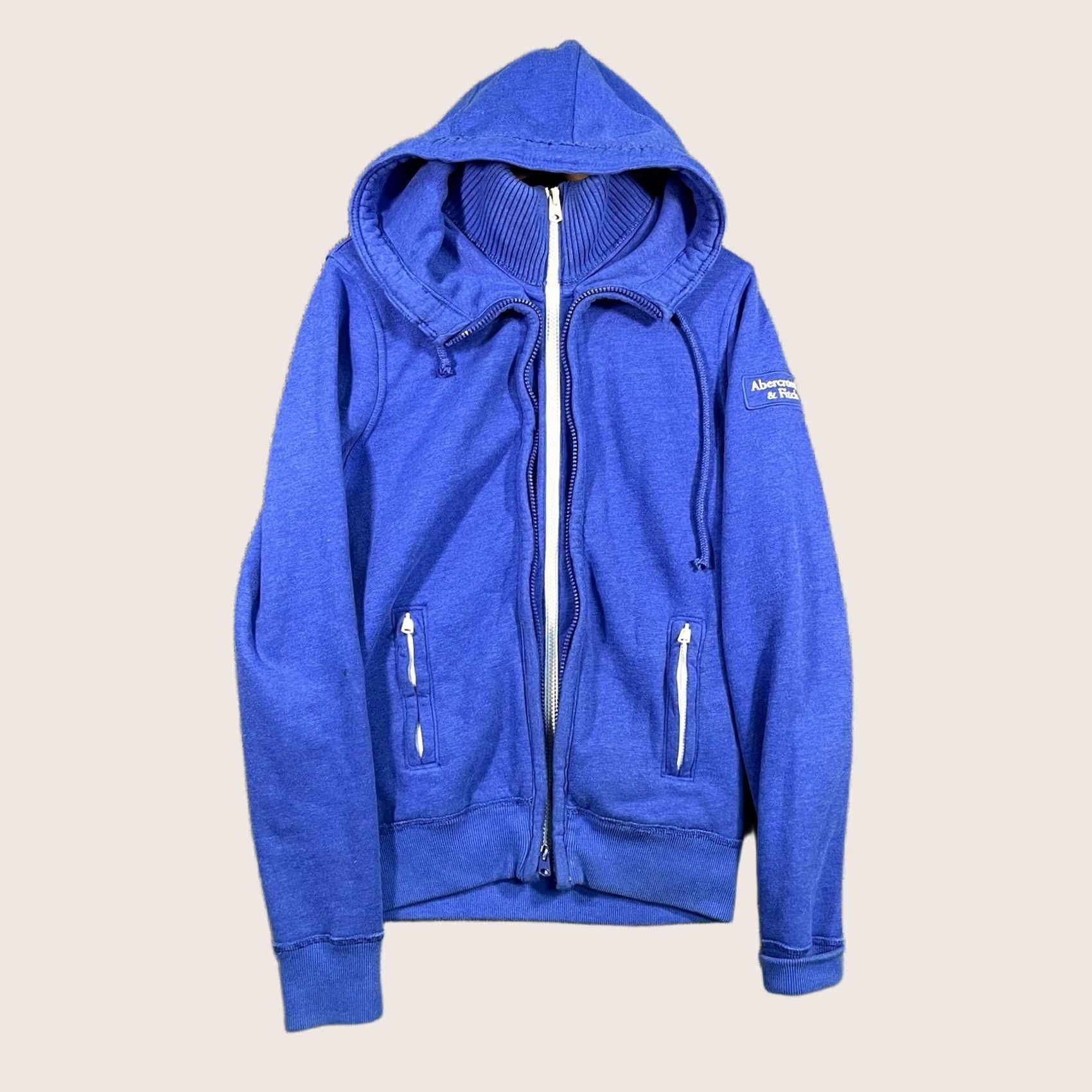 Abercrombie & Fitch Abercrombie & Fitch Hoodie Sweatshirt Men XL Blue Full Zip Hooded Vintage A&F Size US XL / EU 56 / 4 - 1 Thumbnail