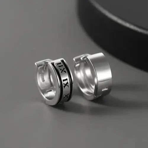 Other 925 Silver Plated Silver Hoop Earrings for Men Women Size ONE SIZE - 1 Thumbnail