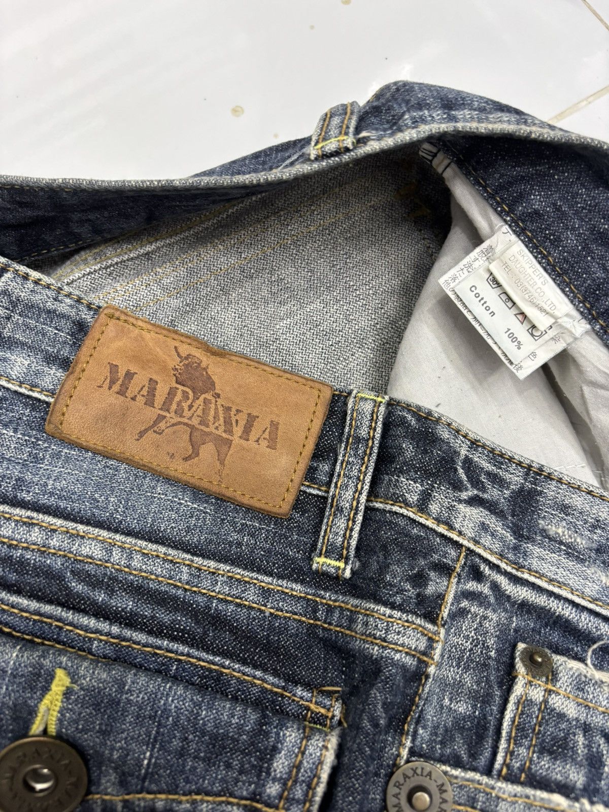 Hysteric Glamour × Japanese Brand HYSTERIC GLAMOUR STYLE DISTRESS DENIM MARAXIA FLARED PANTS Size 31" - 10 Thumbnail
