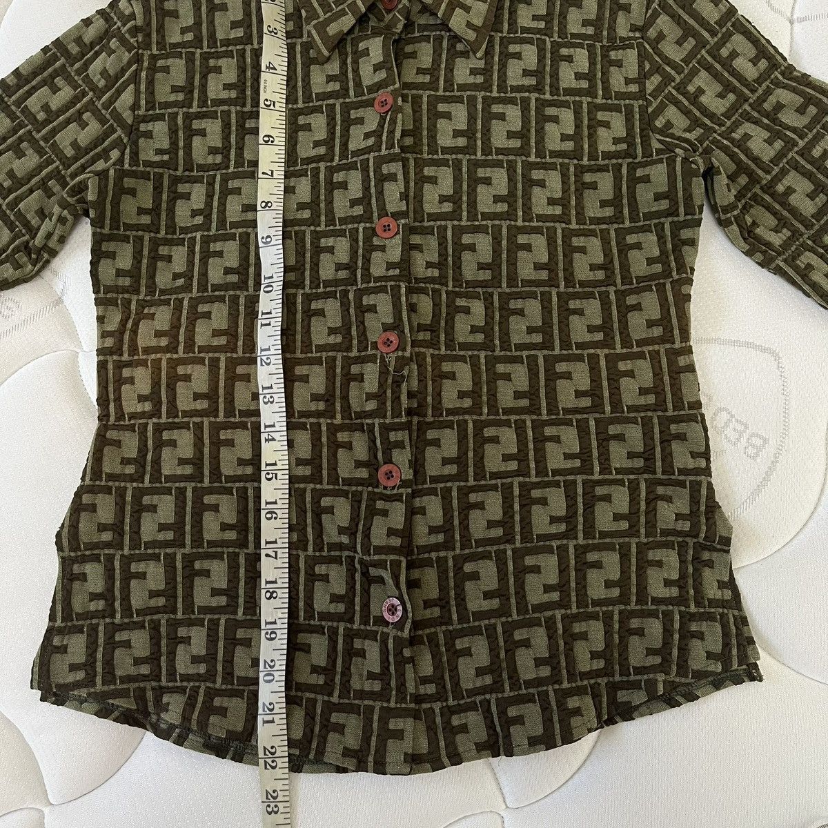 Fendi Rare Vintage Fendi Zucca FF Monogram Unisex Button Up Shirts Size US XXS / EU 40 - 19 Thumbnail