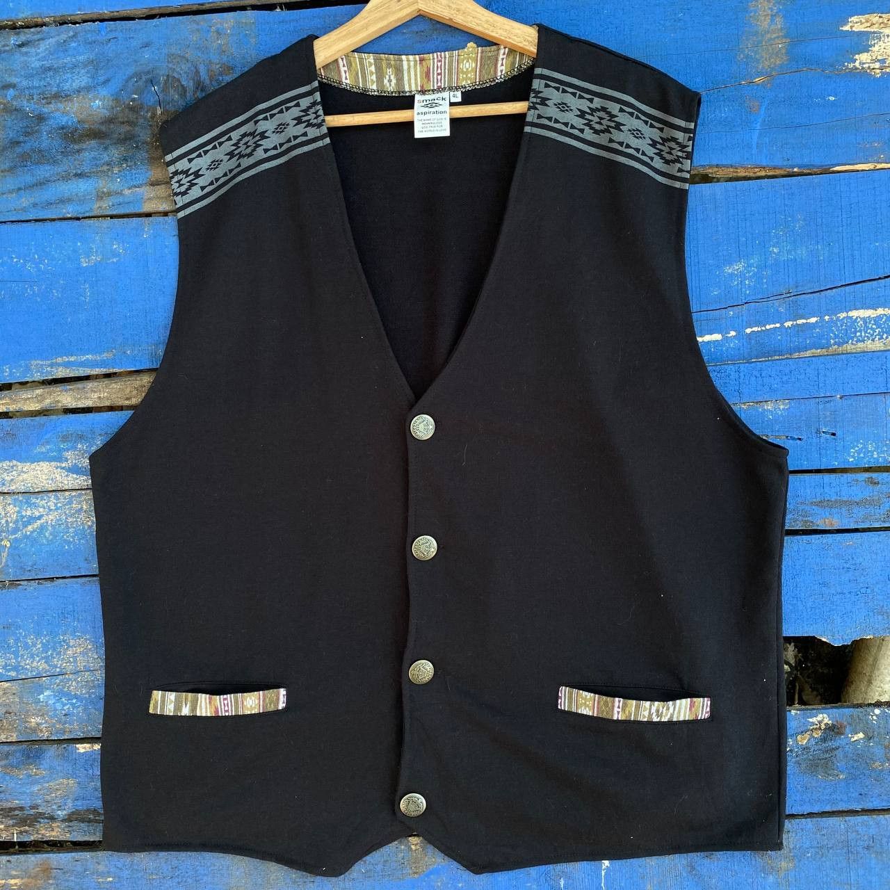 Native × Vintage Vintage Smack Aspiration Navajo Motif Vest Size US XL / EU 56 / 4 - 1 Thumbnail
