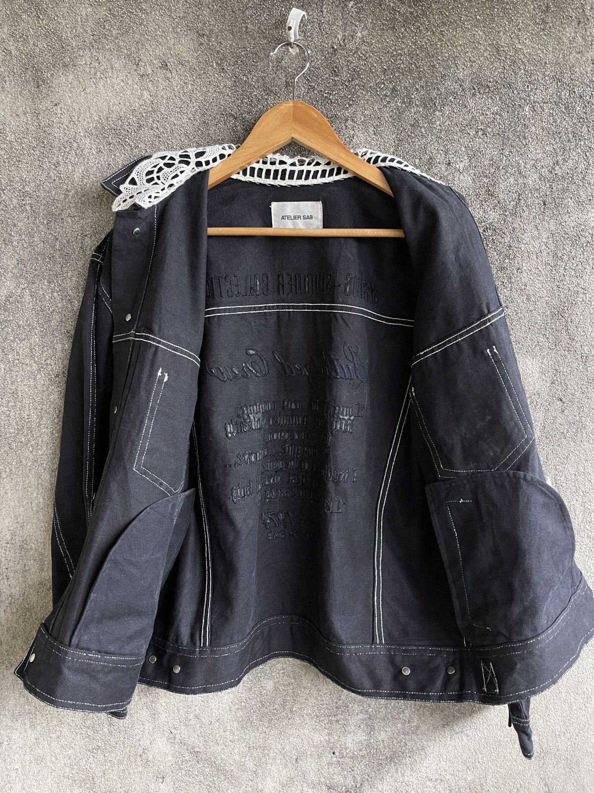 Japanese Brand Rare🔥Designer Atelier Sab Trucker Denim Jacket Size US L / EU 52-54 / 3 - 11 Thumbnail