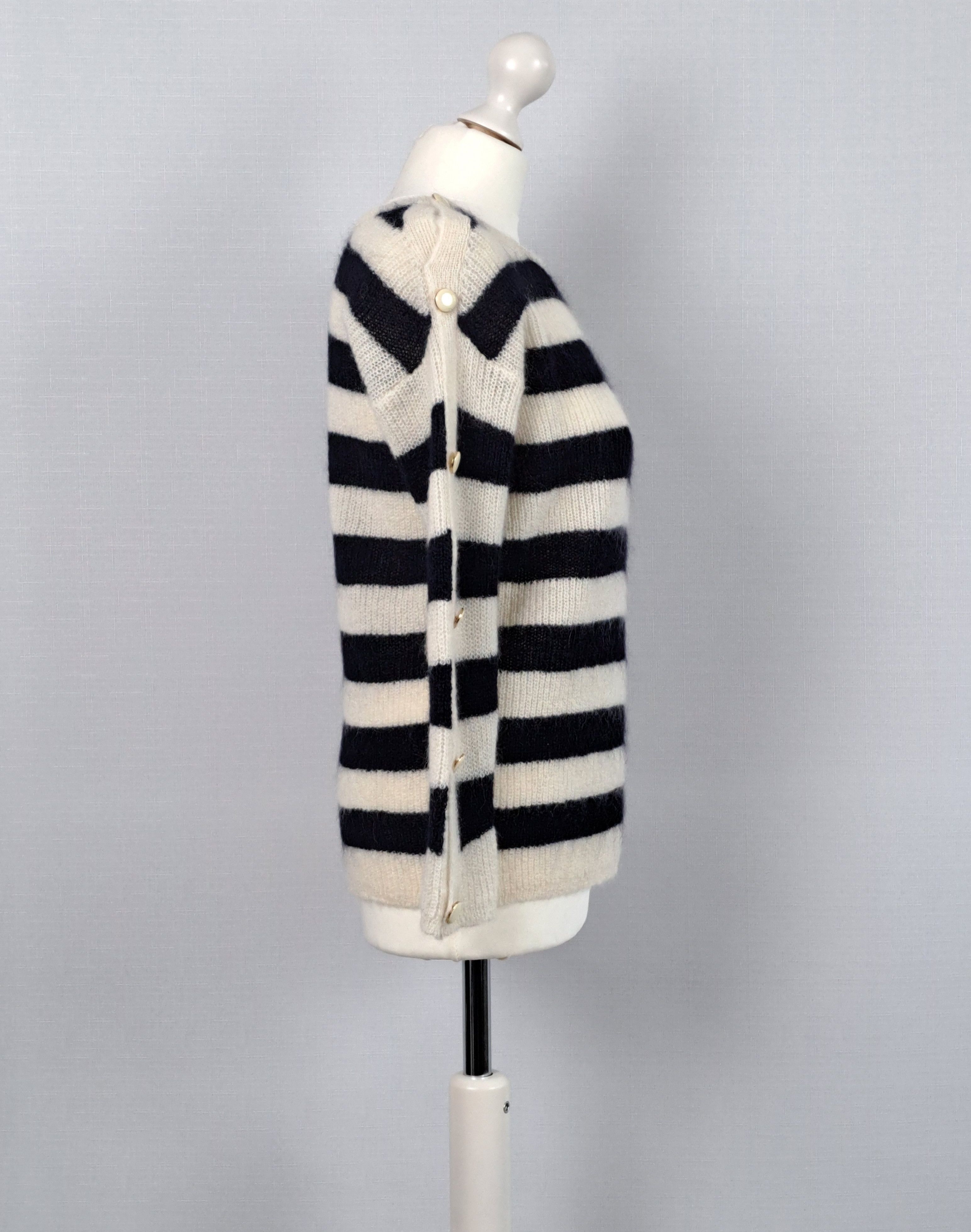 Sezane Sezane mohair/alpaca striped pullover. Size XS Size S / US 4 / IT 40 - 3 Thumbnail
