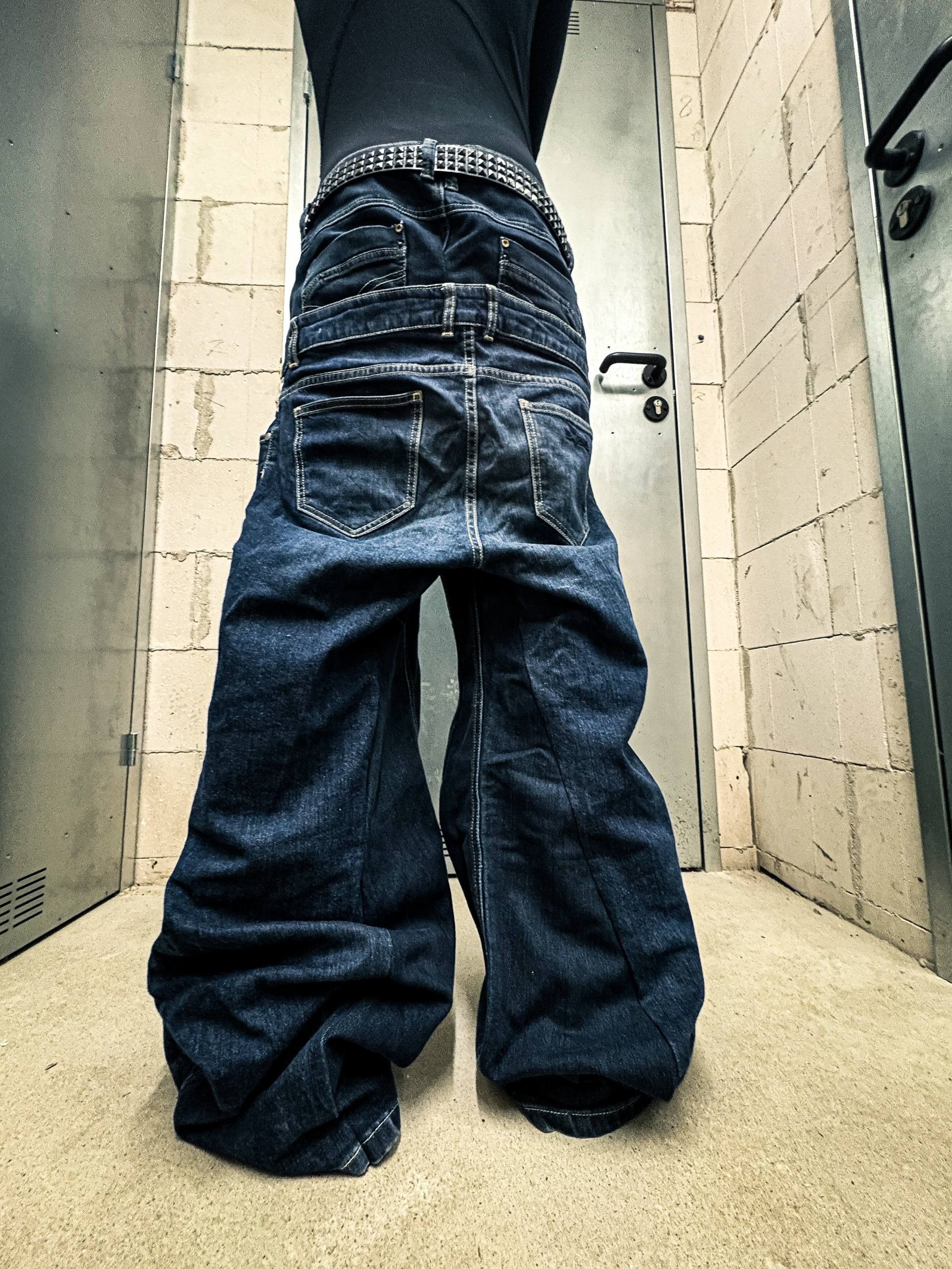 Japanese Brand rare flared blue handmade streetwear jeans Size US 31 - 4 Thumbnail