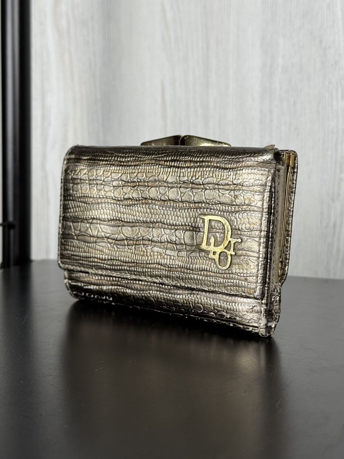 Christian Dior Monsieur Christian Dior Paris Gold/Silver Genuine Leather wallet Size ONE SIZE - 2 Thumbnail