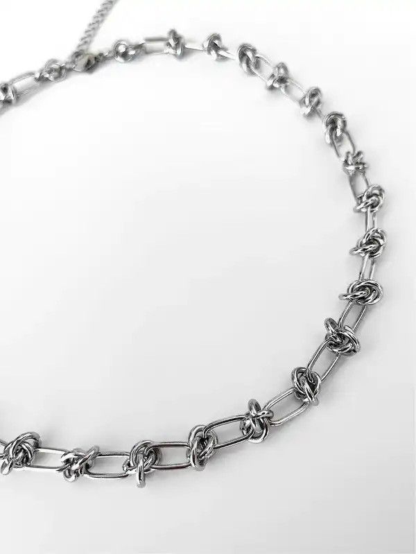 Jewelry × Vintage Punk Rock Thorns Knot Chains Choker Necklace Size ONE SIZE - 2 Thumbnail