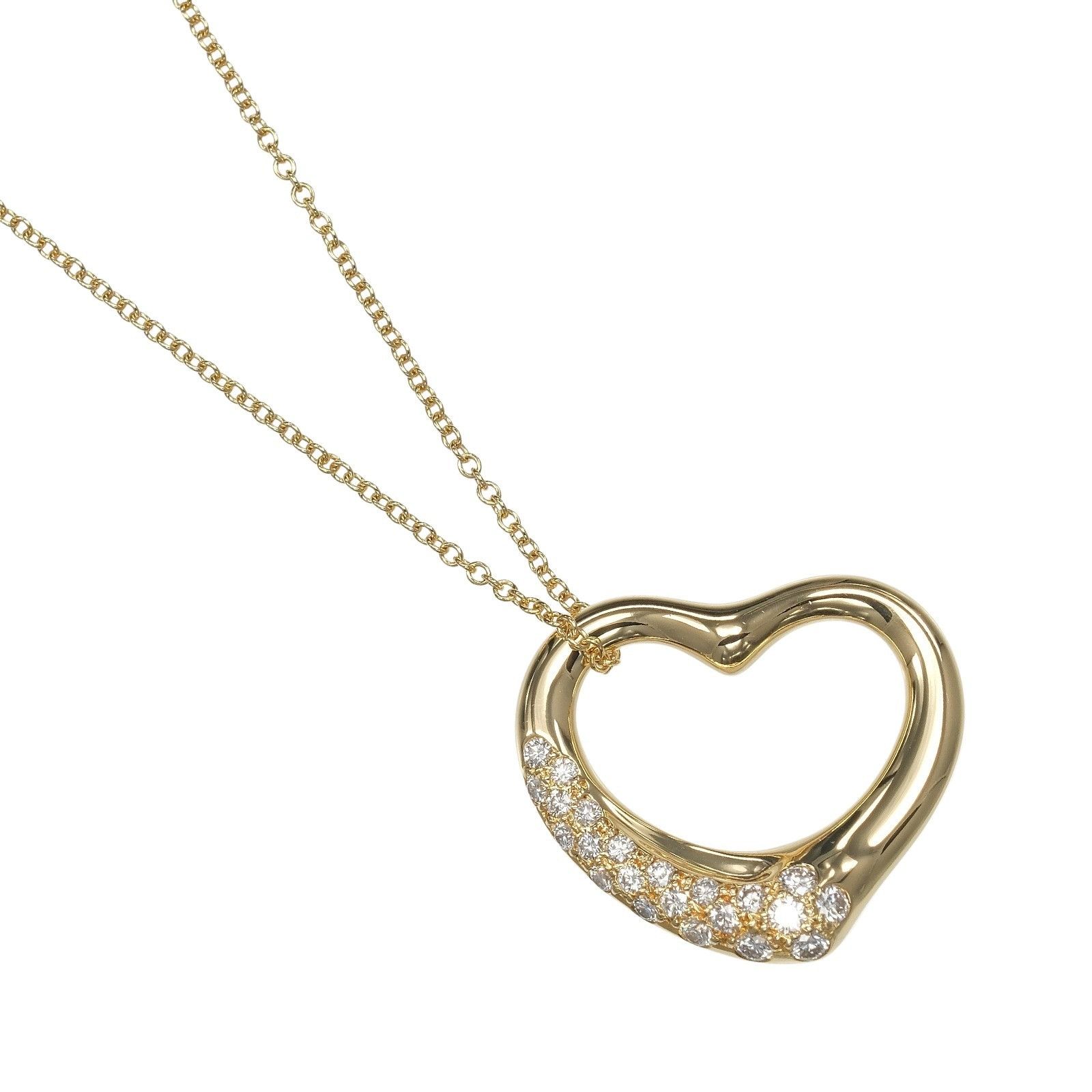 Tiffany & Co. Tiffany & Co. TIFFANY&Co. Open Heart Au750 Diamond Necklace Precious Metal Necklace DUTY FREE for USA Size ONE SIZE - 1 Thumbnail