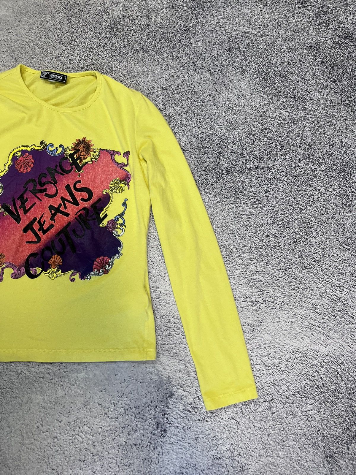 Versace Jeans Couture Versace Jeans Couture Yellow Floral Long Sleeve Top M Stretc Size M / US 6-8 / IT 42-44 - 6 Thumbnail