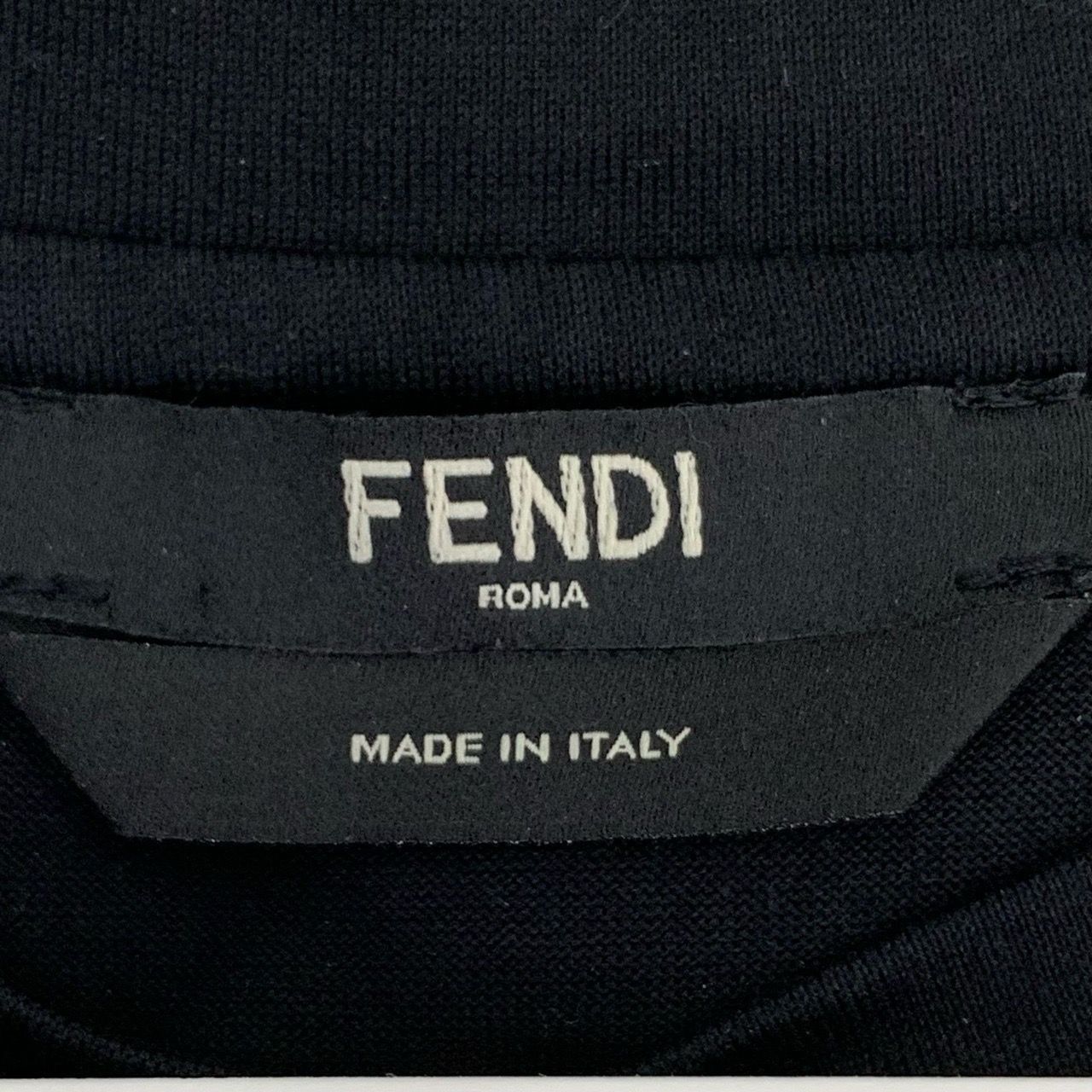 Fendi [Fendi] Embroidered Round-Neck Black Cotton Short-Sleeve T-S Size S / US 4 / IT 40 - 2 Thumbnail