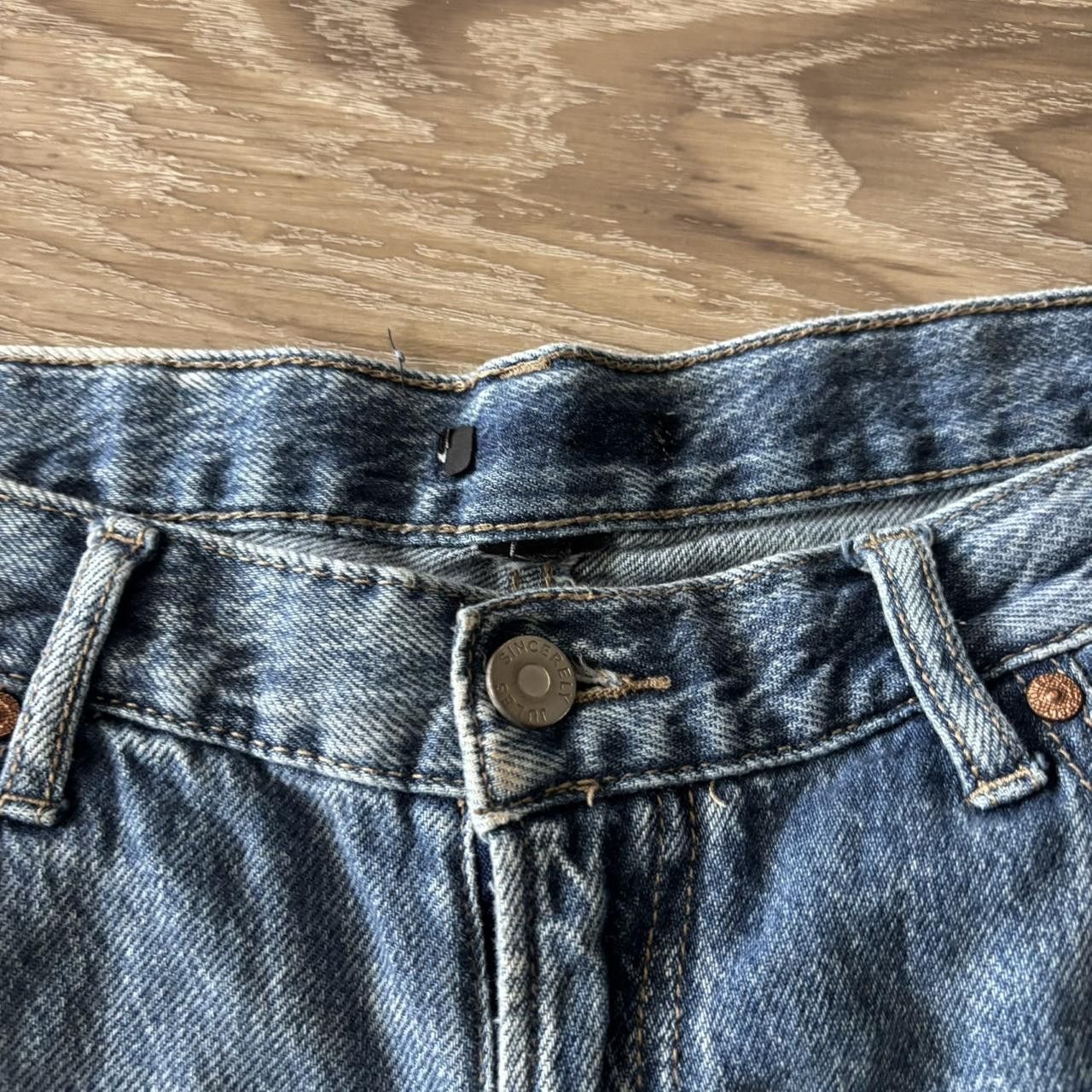 Japanese Brand Crazy Vintage Y2K/2000s Baggy Distressed Skater Wide Leg Denim Jeans! 32x30 Size US 32 / EU 48 - 7 Thumbnail