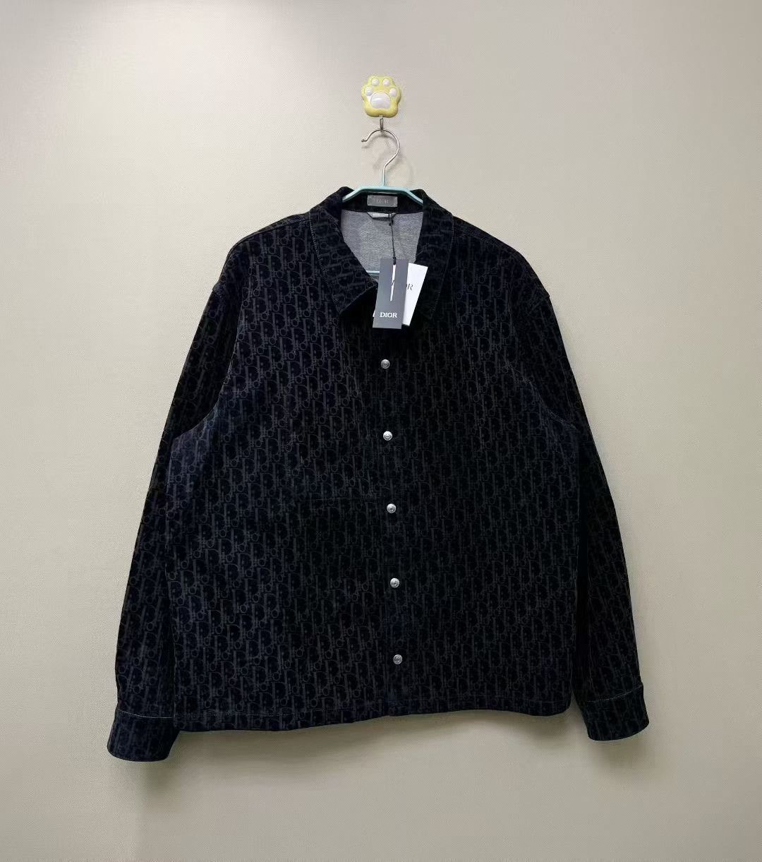 Dior DIOR Black Suede Full Logo Denim Jacket Size US L / EU 52-54 / 3 - 1 Thumbnail