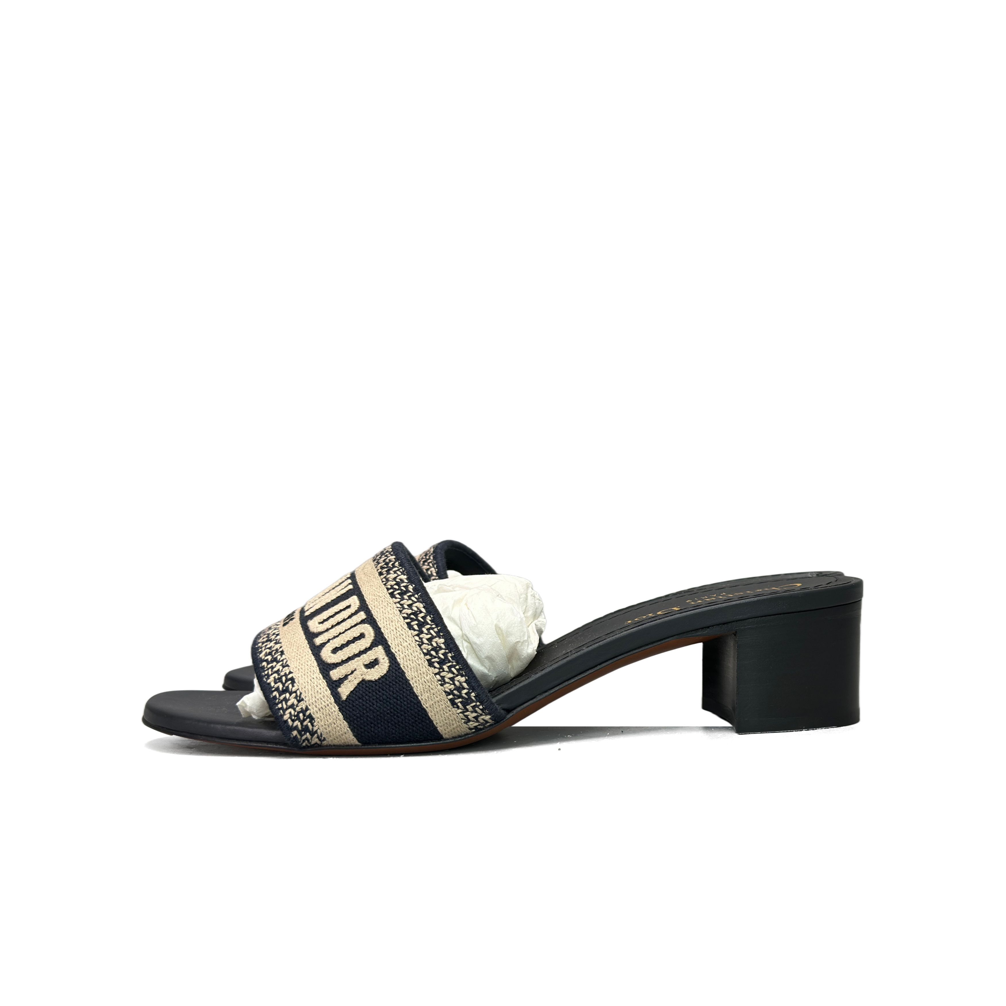 Dior Dior Dway Embroidered Slides Size 38 Size US 8 / IT 38 - 1 Thumbnail