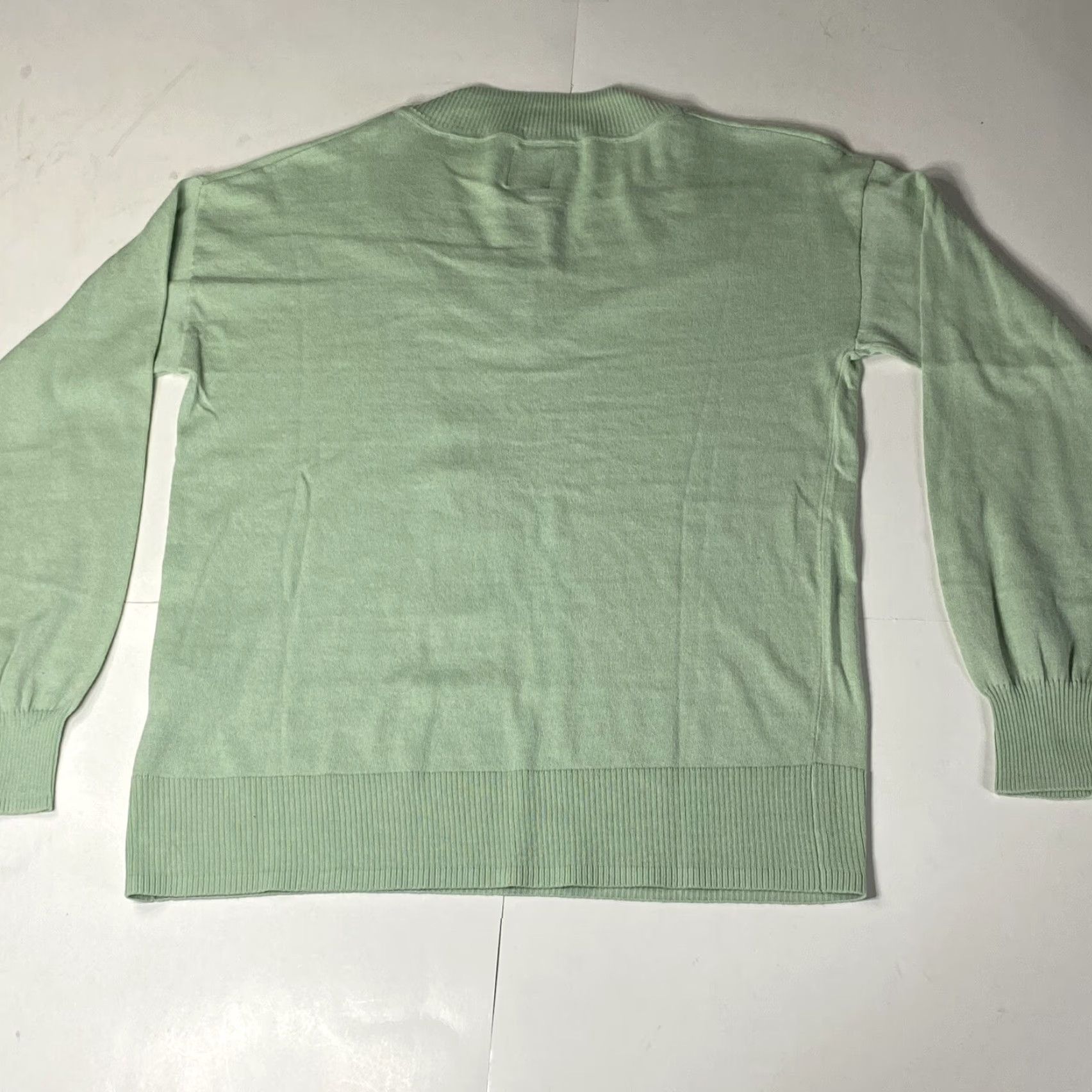 Gap GAP Lightweight V-Neck Sweater Women's XS Sage Green Knit Pullover Long Sleeve Size XS / US 0-2 / IT 36-38 - 6 Thumbnail