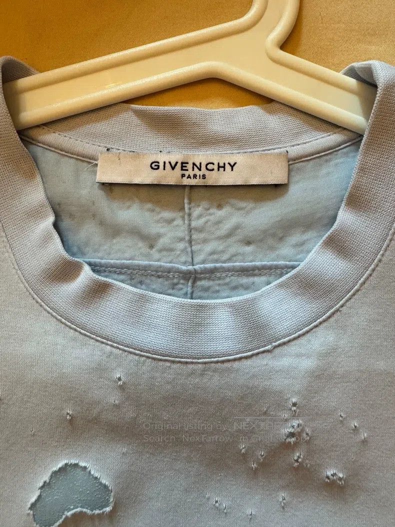 Givenchy Givenchy Light blue and sky blue ripped logo short-sleeve Size US XXS / EU 40 - 3 Thumbnail