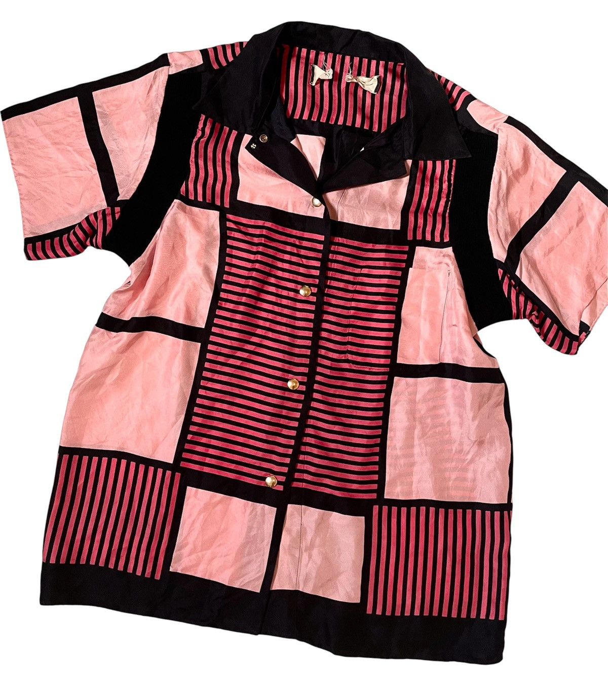 Marni Vintage marni flowy geometric patchwork printed boxy shirt Size US S / EU 44-46 / 1 - 2 Thumbnail