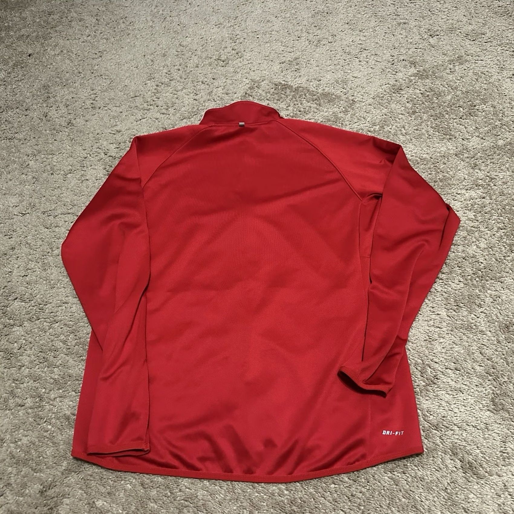 Nike Nike Dri-Fit Running Jacket Mens Large Full Zip Reflective Red Size US L / EU 52-54 / 3 - 4 Thumbnail
