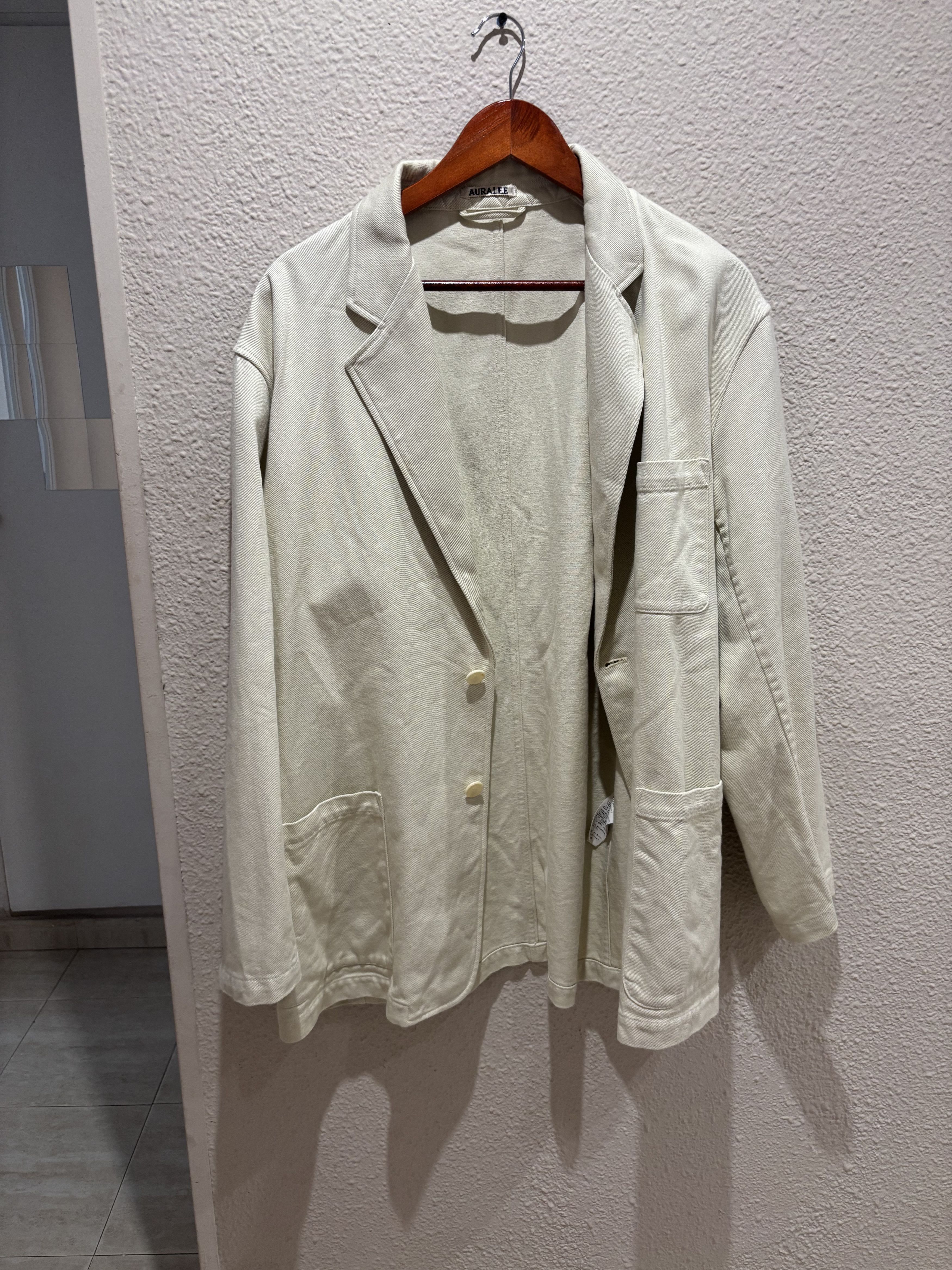 Auralee Auralee White Cotton Jacket Size 4 (L-XL) Size US XL / EU 56 / 4 - 3 Thumbnail