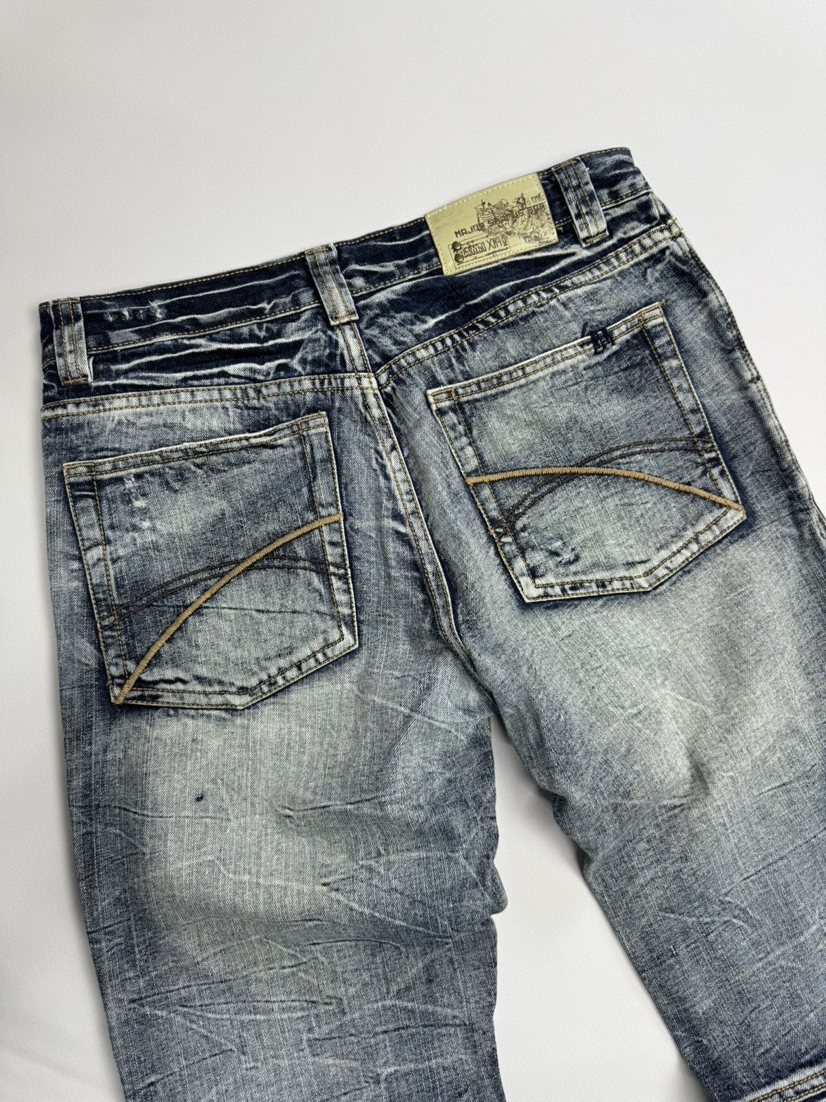 If Six Was Nine Y2K Biker Panel Denim Jeans Distressed Moto Style Archive Size US 32 / EU 48 - 12 Thumbnail