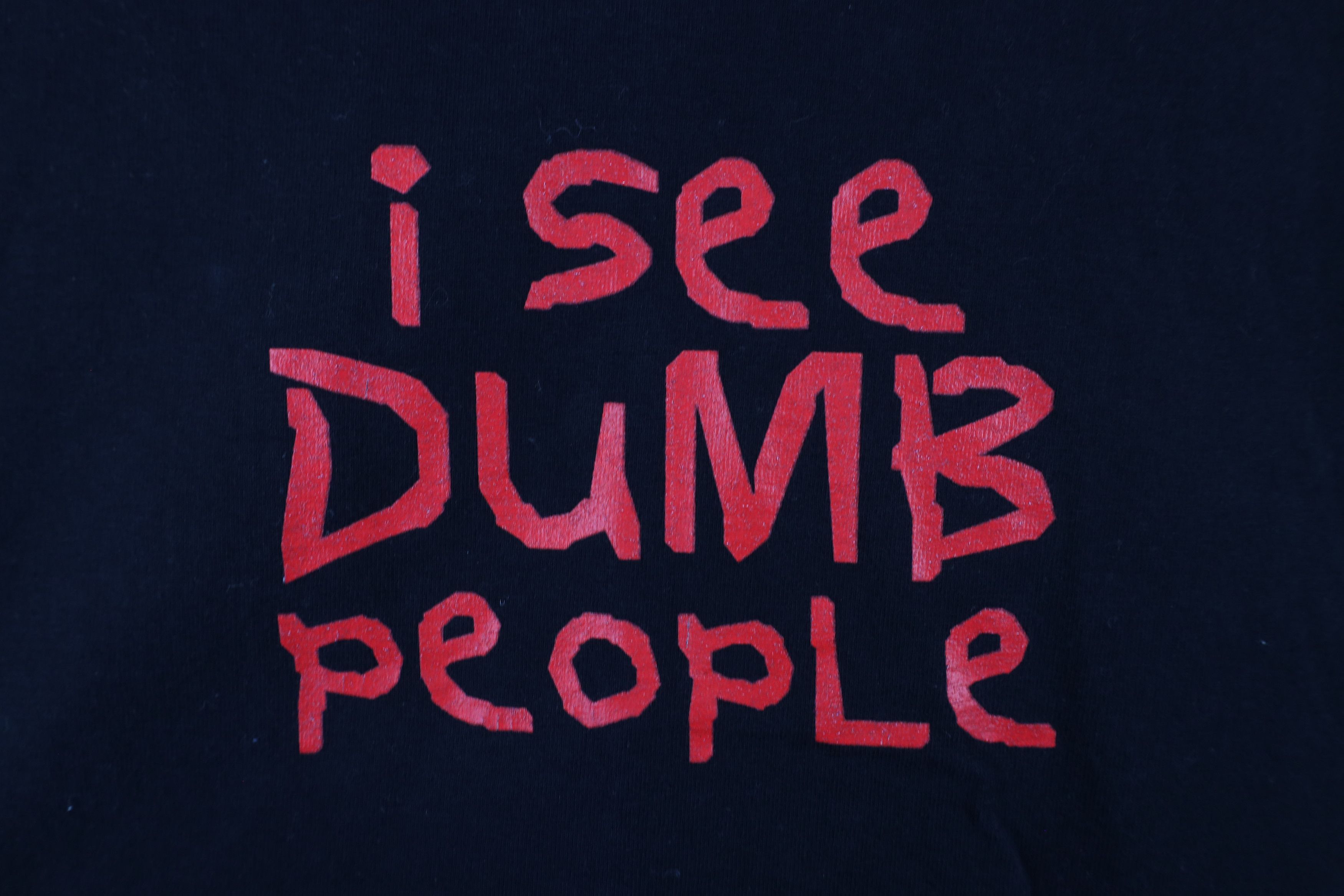 Vintage Vintage 90s Y2K Streetwear I See Dumb People T-Shirt USA Size US XL / EU 56 / 4 - 4 Thumbnail