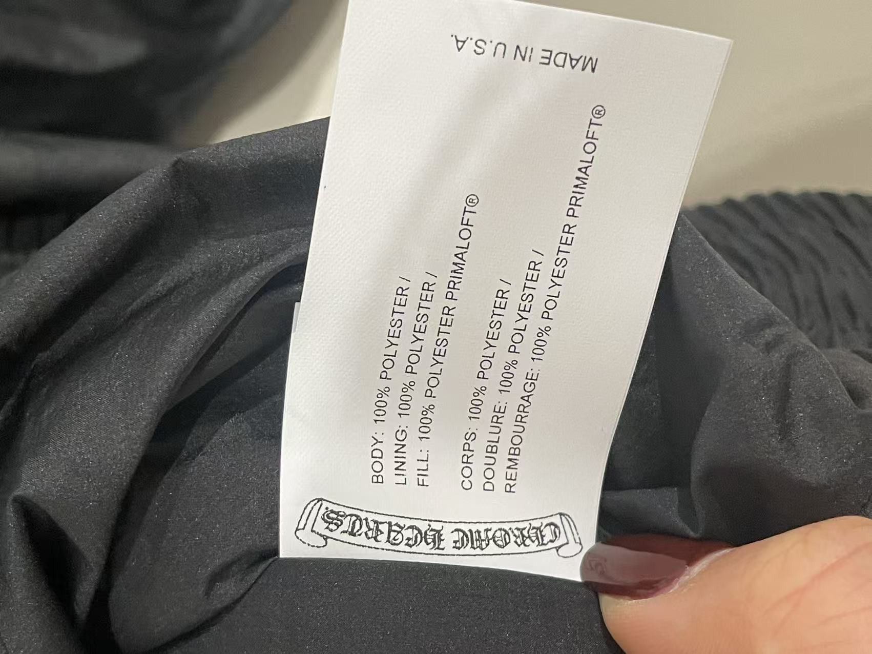 Chrome Hearts Chrome Hearts Black Script Logo Windbreaker Jacket Size L / US 10 / IT 46 - 14 Thumbnail