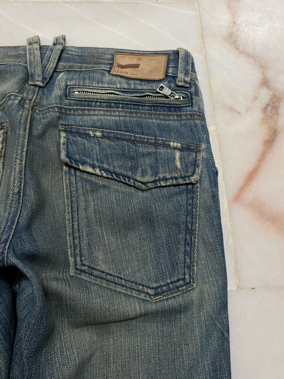 If Six Was Nine 💥Sick💥Vintage 90s Style Gas Mudwash Faded Distress Jean Size US 32 / EU 48 - 23 Thumbnail