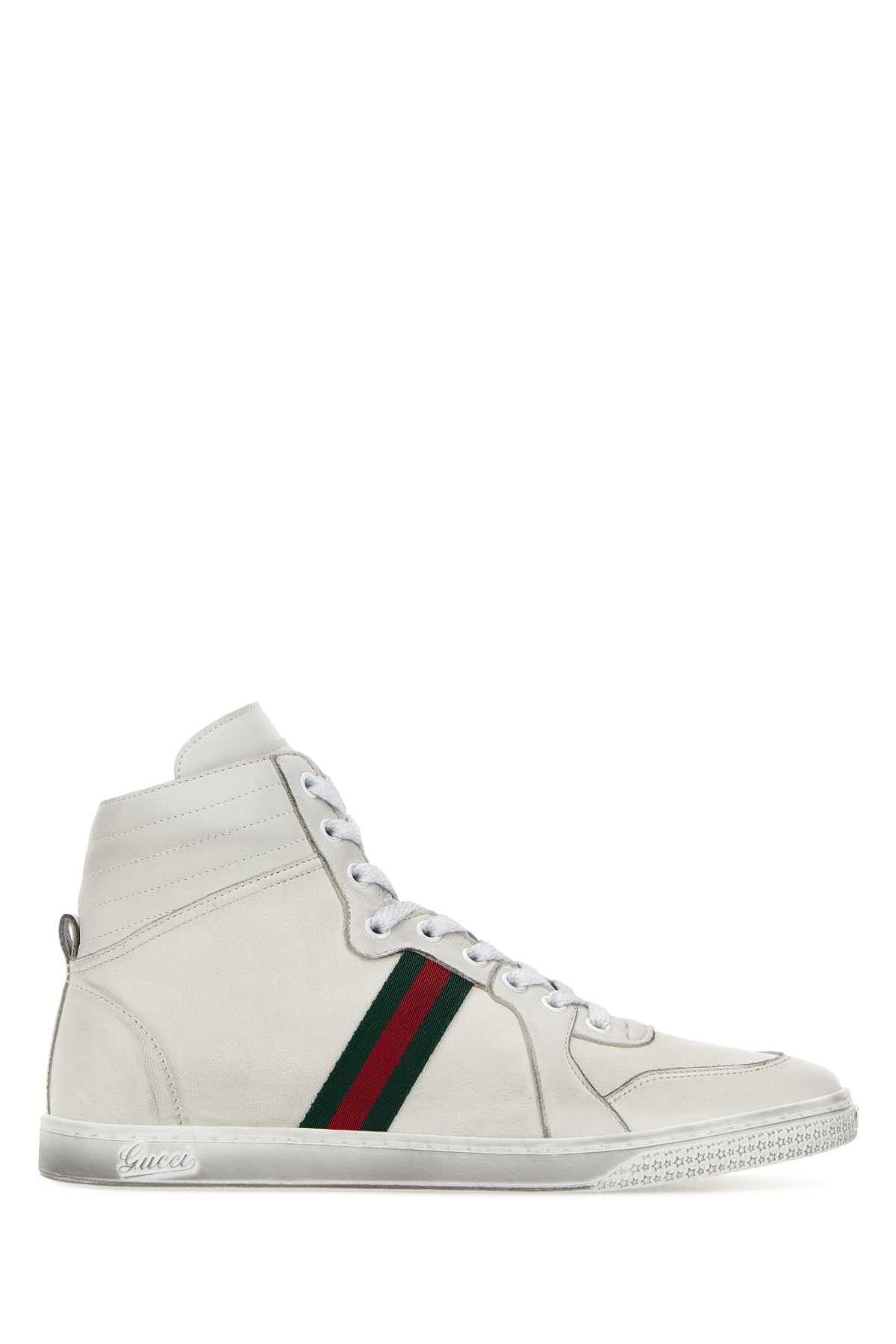 Chalk Nappa Leather Sneakers