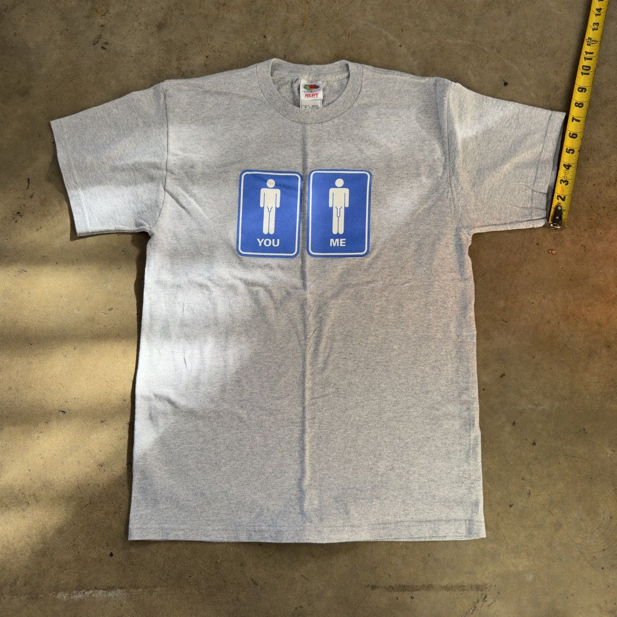 Fruit Of The Loom Humorous Stick Figure Tee Grey Fruit of the Loom HeavyCotton Size US M / EU 48-50 / 2 - 2 Thumbnail