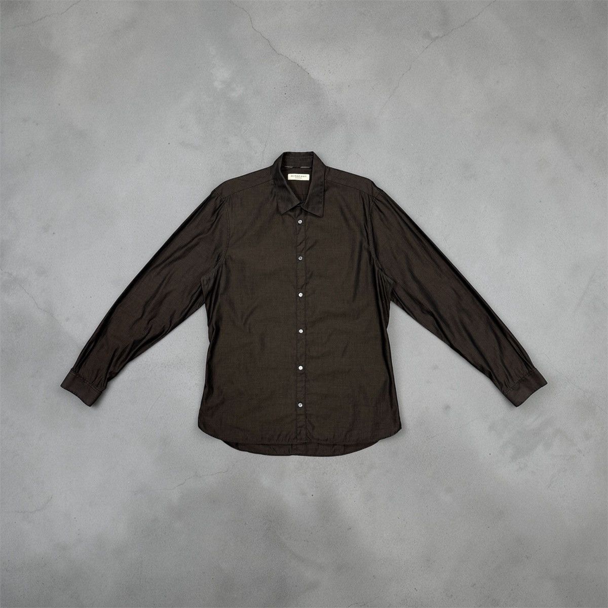 Burberry Burberry London Brown Button Shirt Long Sleeve Size 16-41 Size US M / EU 48-50 / 2 - 1 Thumbnail