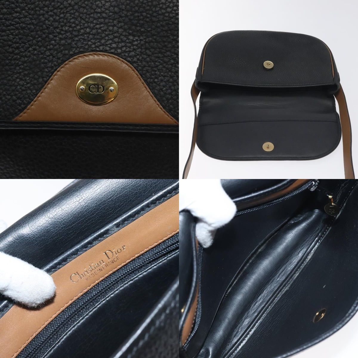 Dior DIOR Shoulder Bag Leather Black Gold Size ONE SIZE - 11 Thumbnail