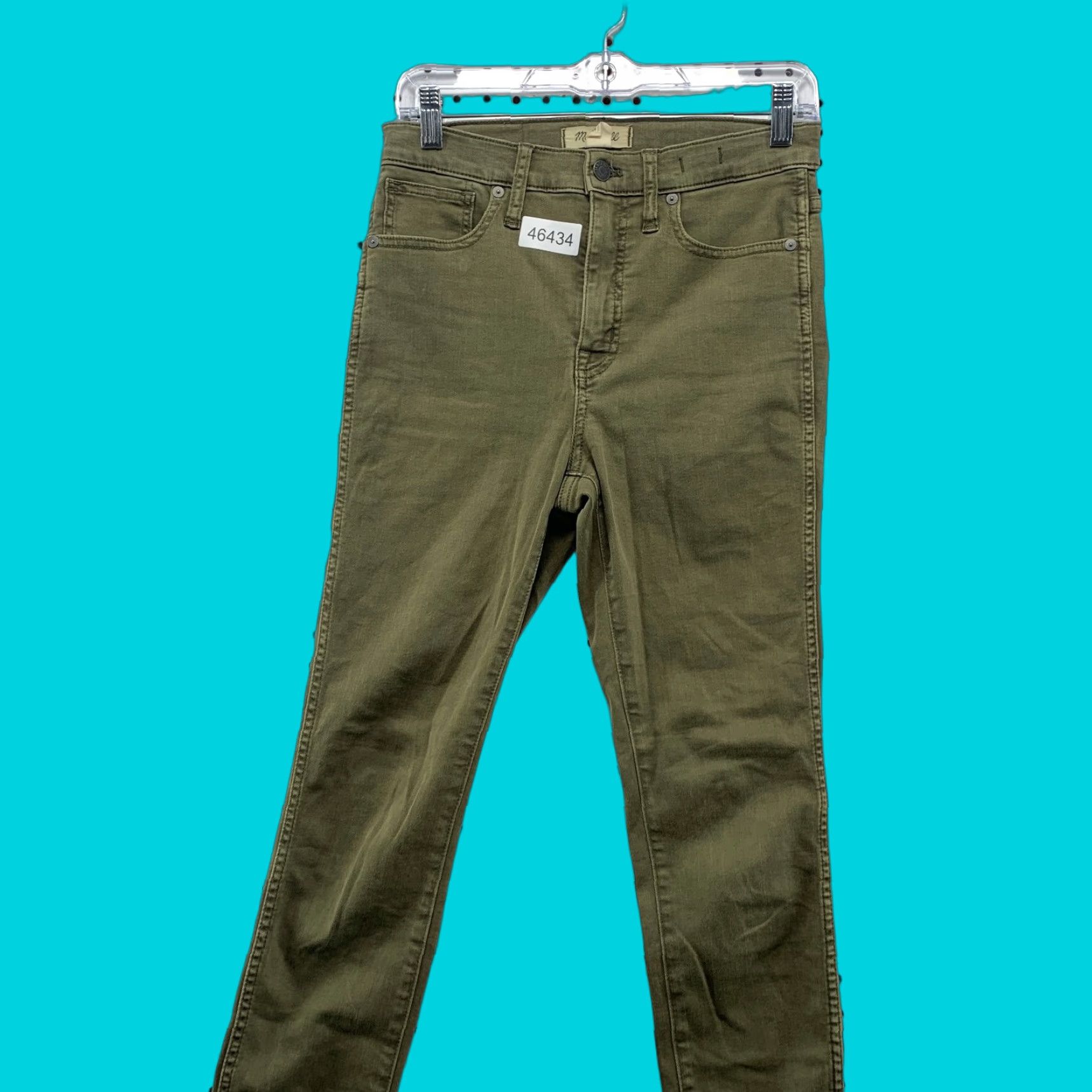 Madewell Madewell Jeans 10" High Rise Skinny Jeans Size 27 Green Denim Pockets Stretch Size 27" / US 4 / IT 40 - 1 Thumbnail